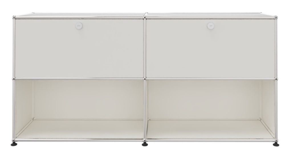 USM Haller Sideboard 2 Schubladen und 2 Offen Reinweiß - FAST DELIVERY