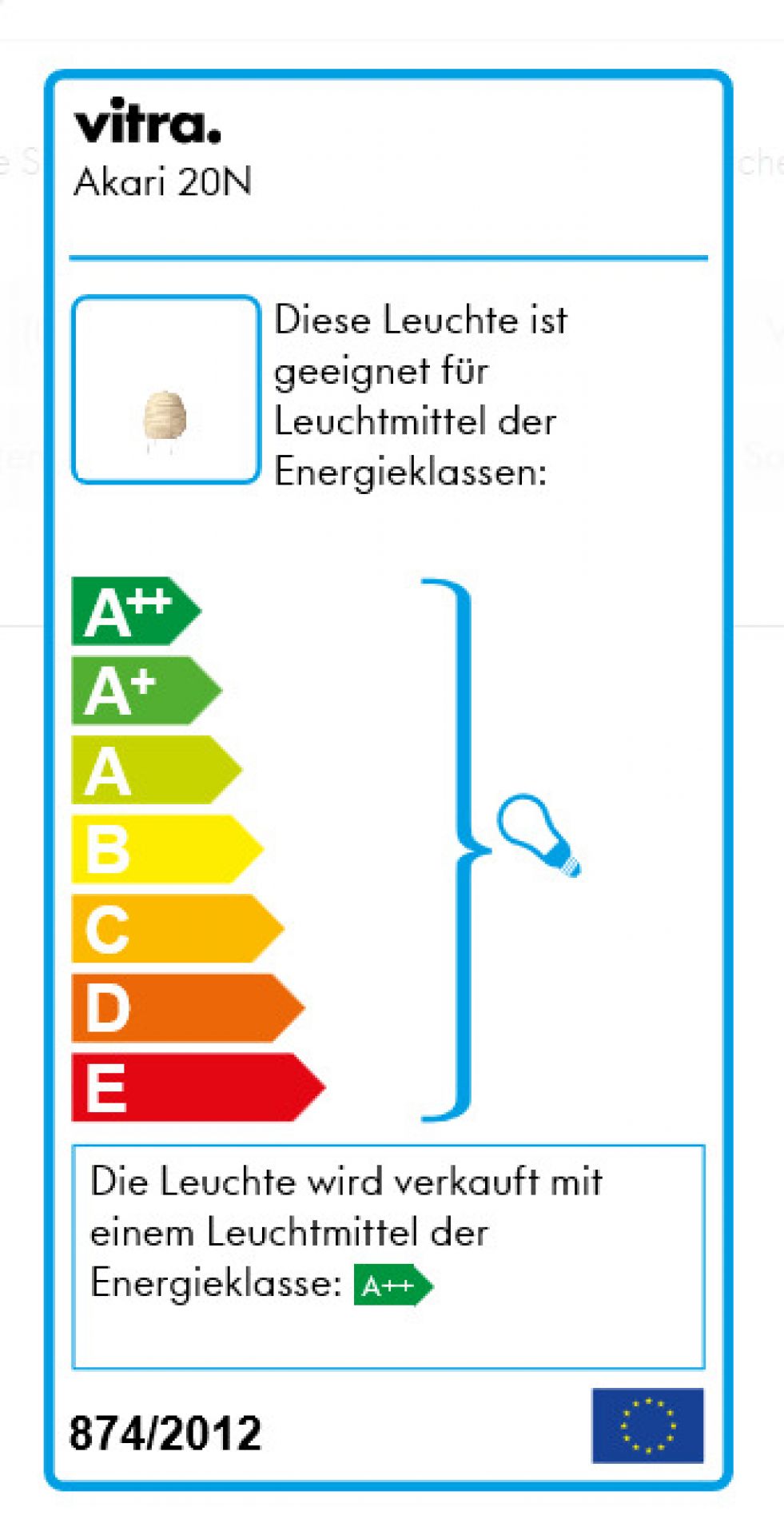 Akari Tischleuchte 20N