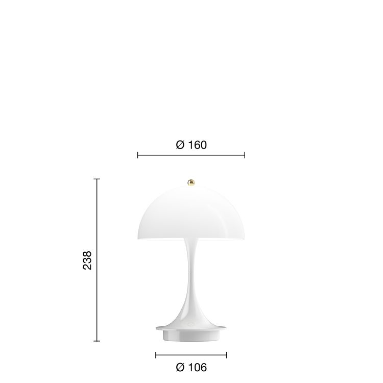 Panthella 160 Portable Akku LED-Tischleuchte  Opal Louis Poulsen LIMITED EDITION