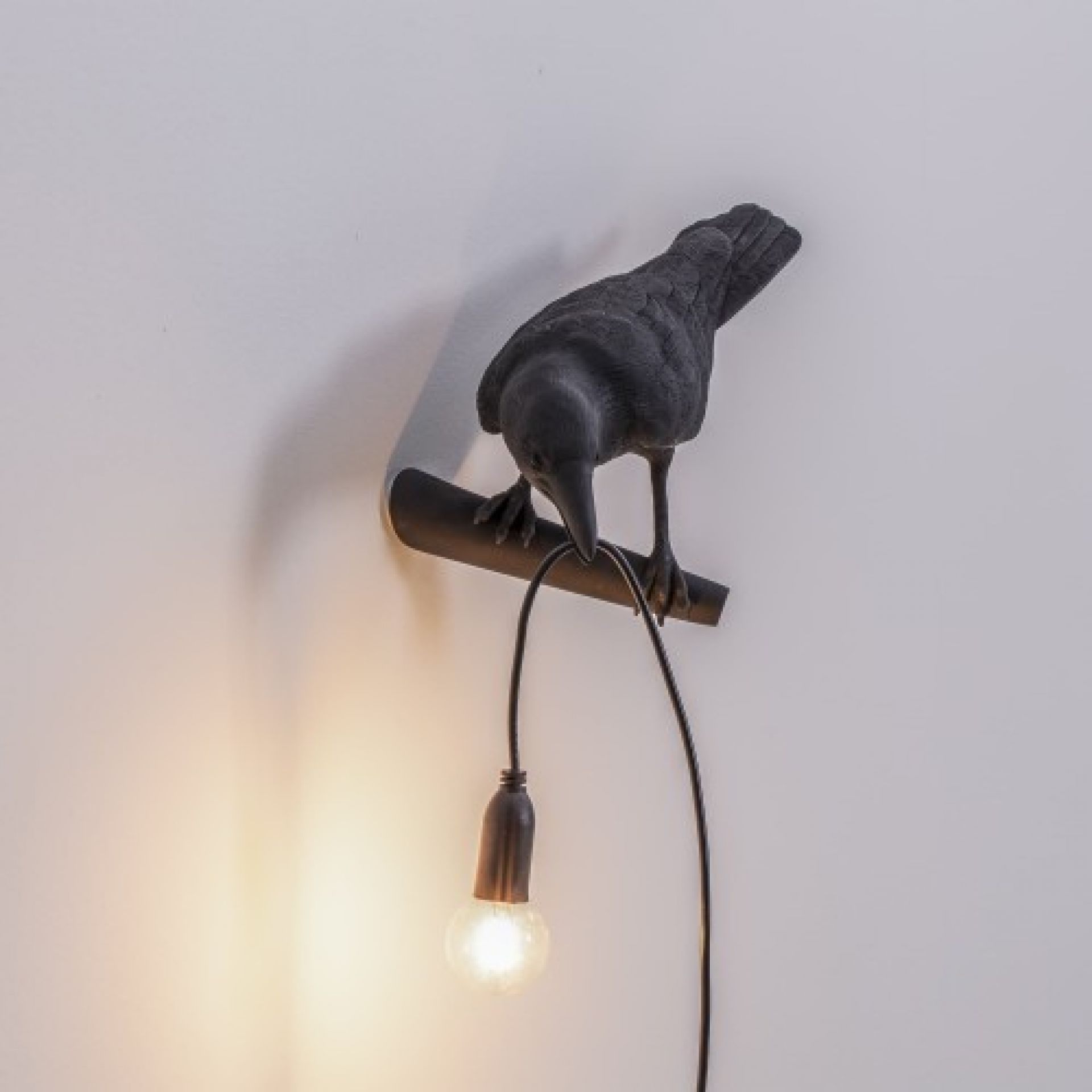 Bird Lamp Looking Left Wandleuchte schwarz Seletti EINZELSTÜCK