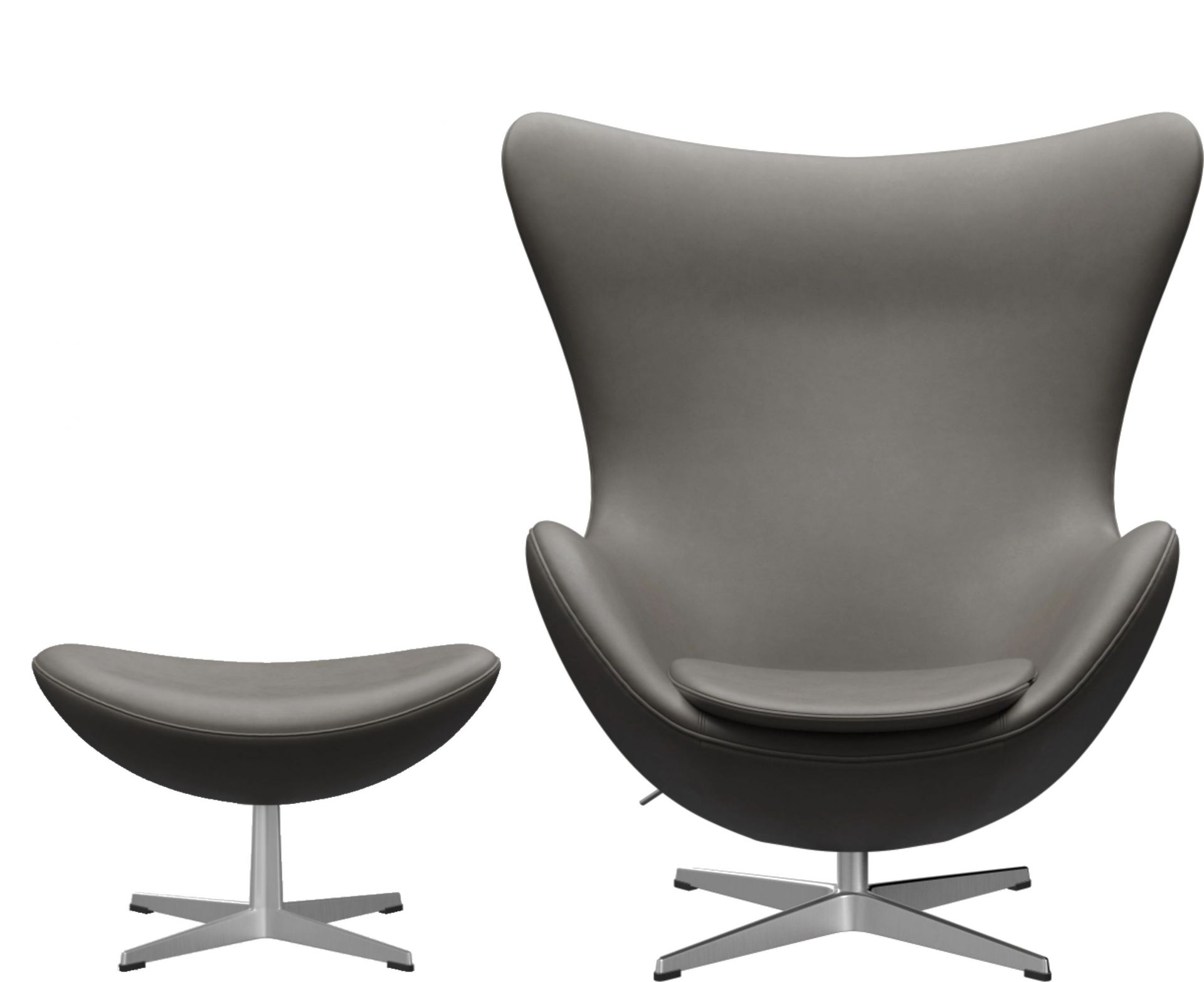 Egg Chair mit Hocker Aktionsmodell Essential Leder Lava Fritz Hansen