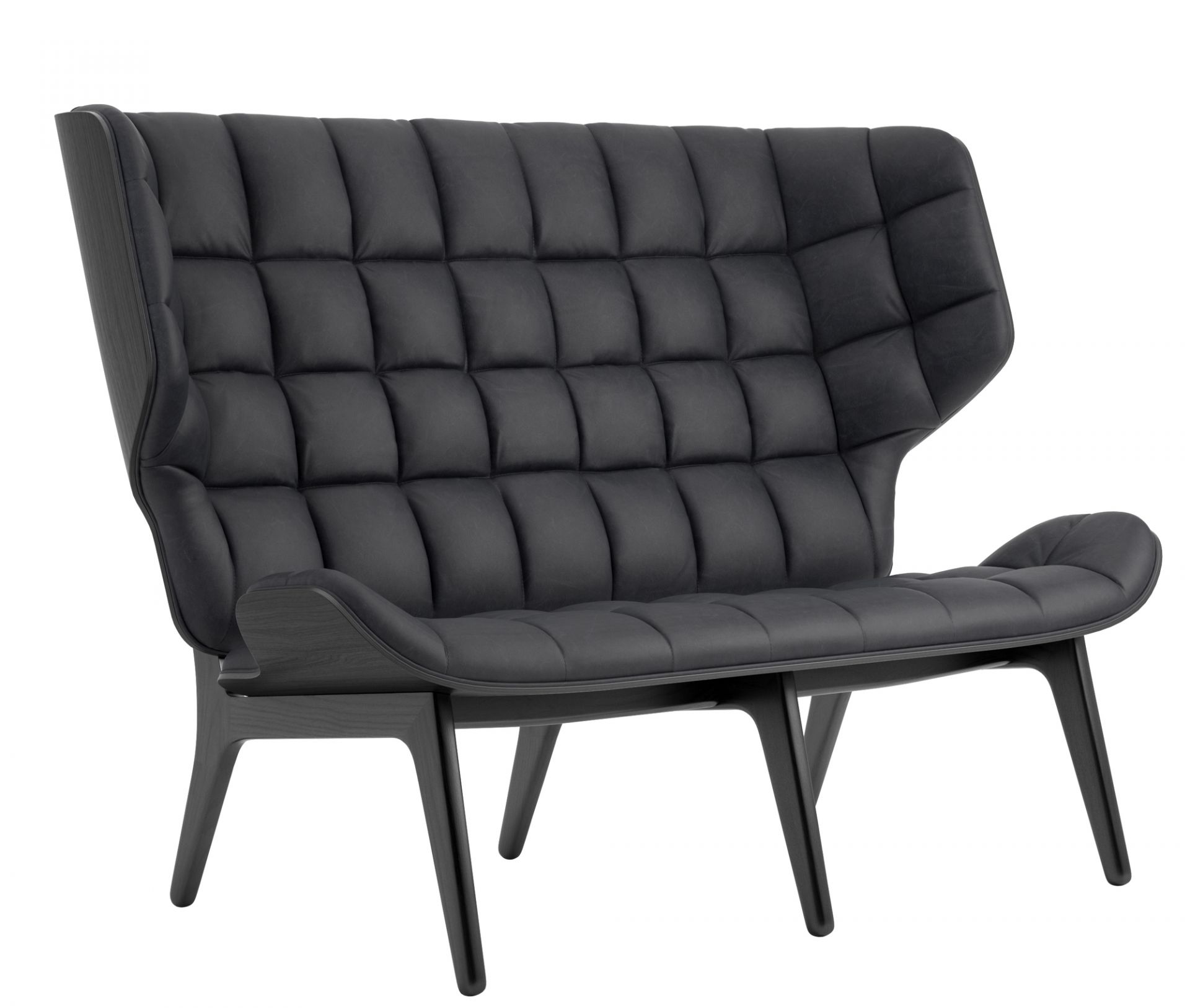 Mammoth Sofa Lederbezug NORR11 Eiche schwarz Dunes Leder Anthrazit