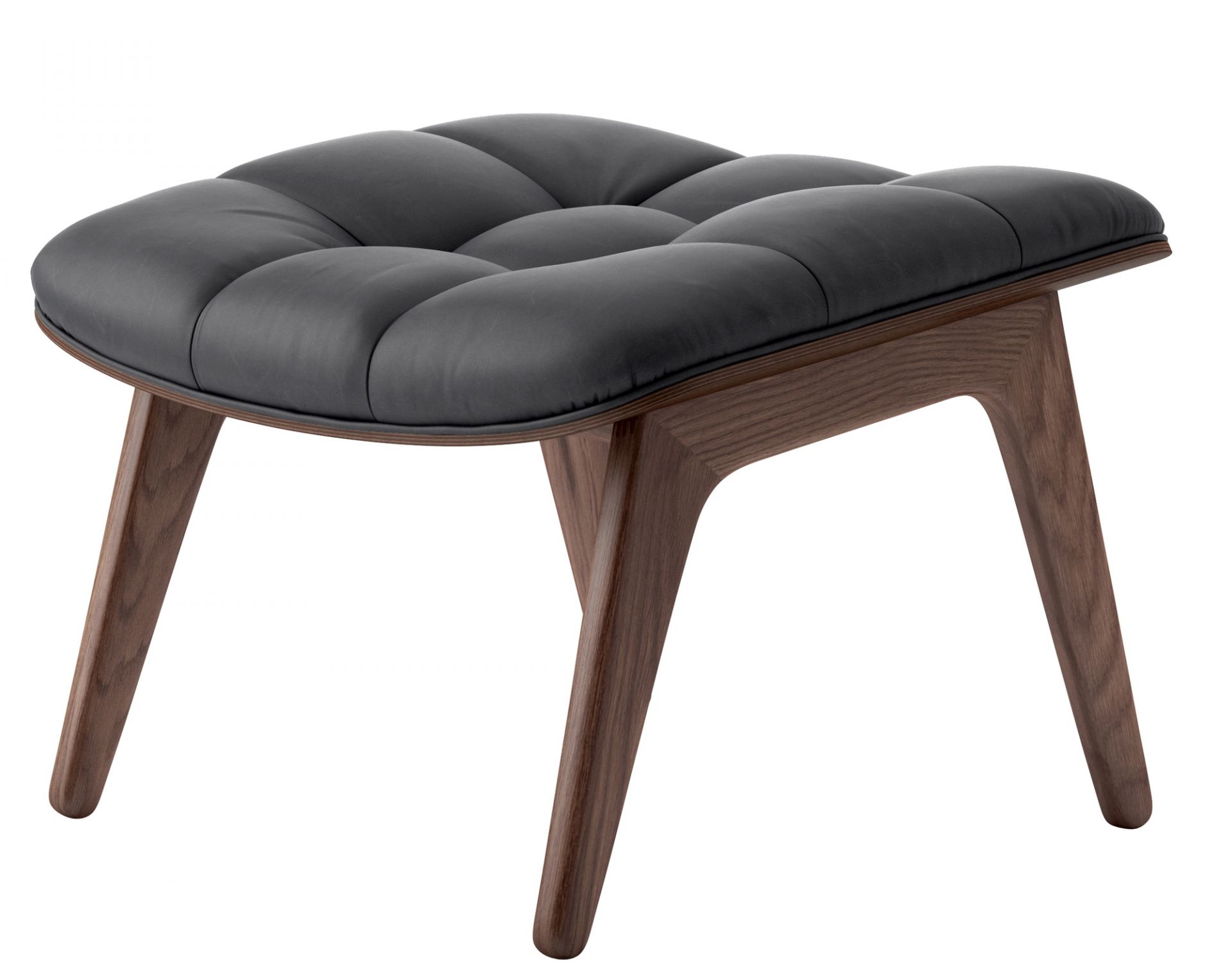 Mammoth Ottoman Lederbezug Norr11-Eiche dunkel gebeizt Dunes Leder Anthracite