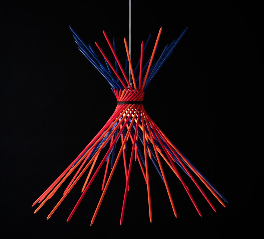 Pic-A-Stic Pendelleuchte Blau-leuchtrot-leuchtorange Ingo Maurer