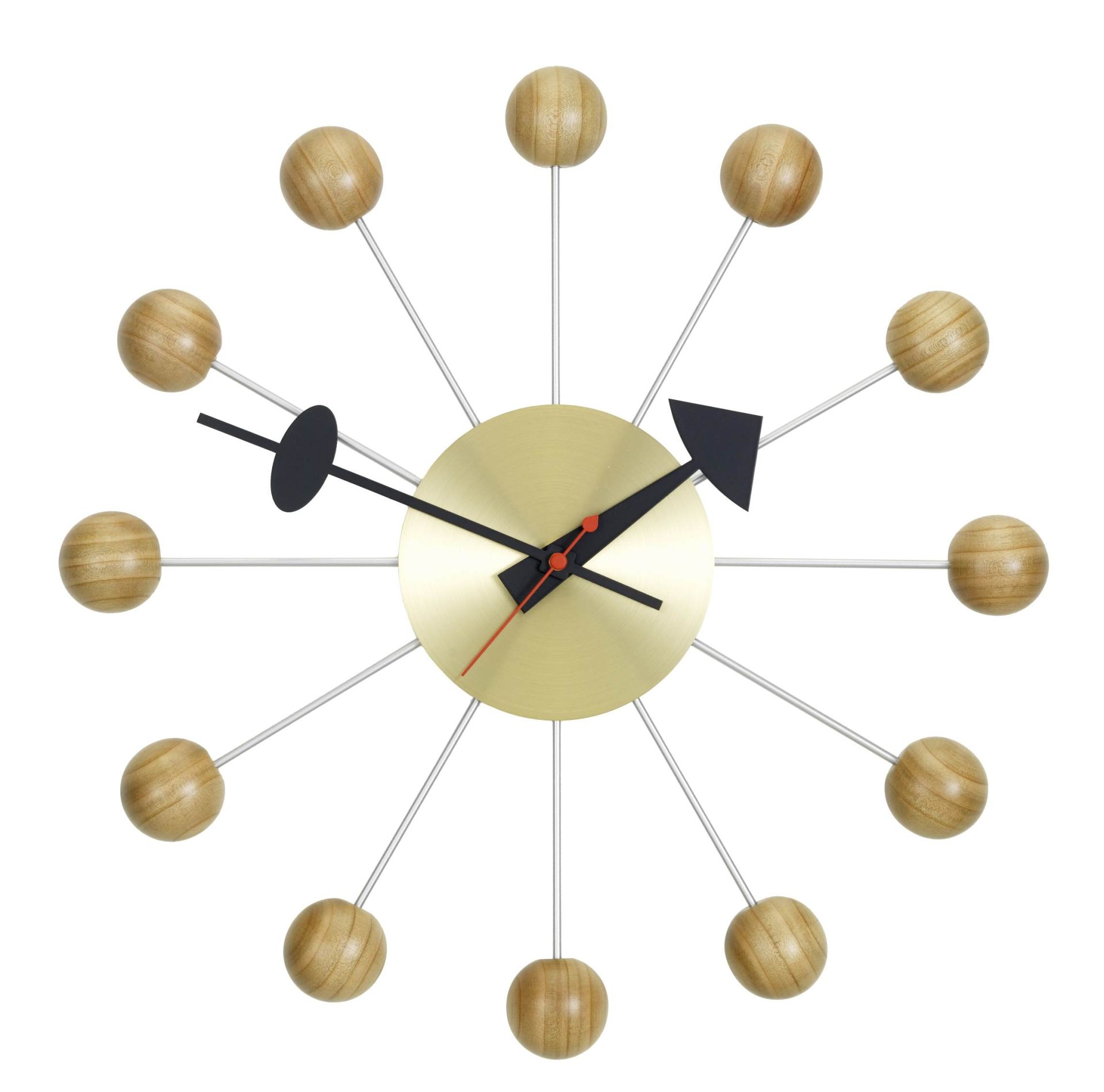 Ball Clock Wanduhr Kirschbaumholz Vitra