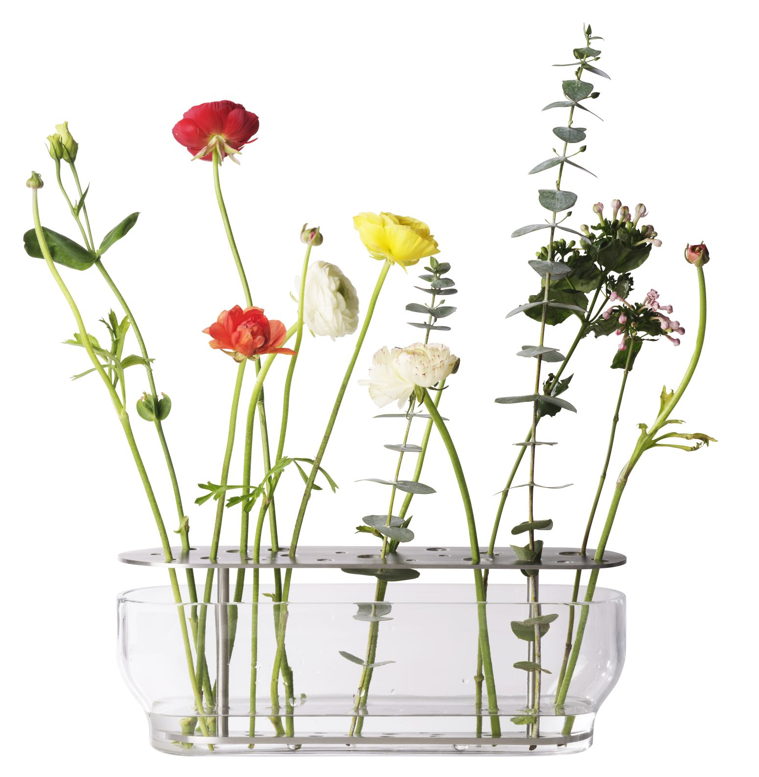 Ikebana Vase lang Edelstahl Fritz Hansen EINZELSTÜCK