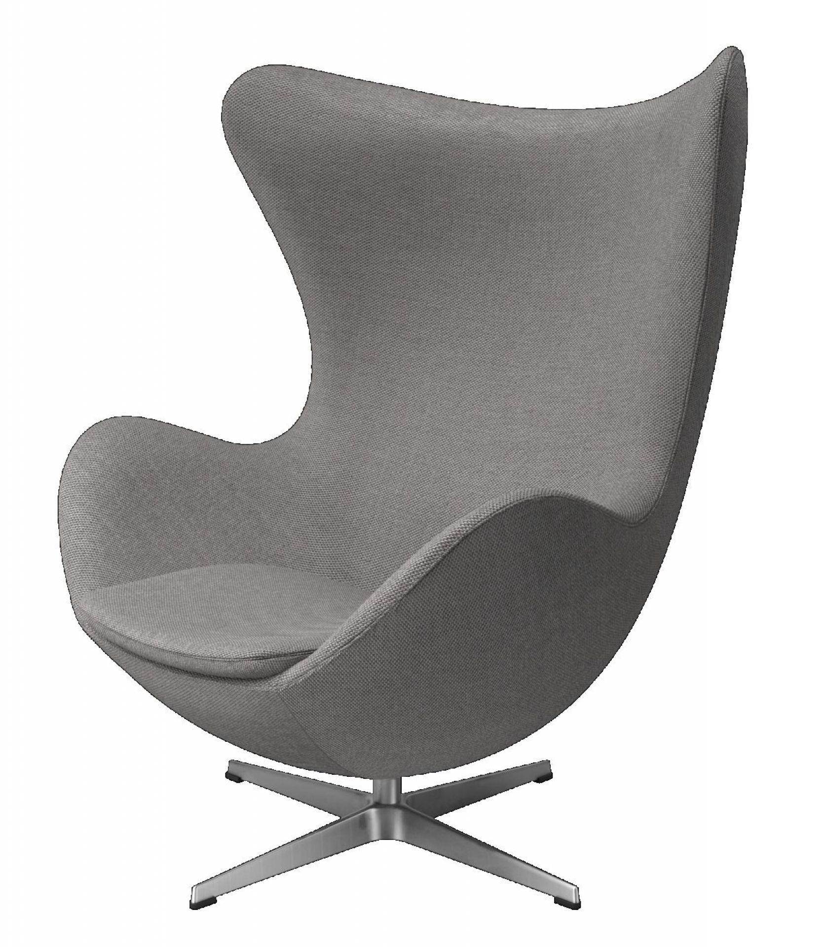 Egg Chair mit Hocker Re-wool Textile Stoff Taupe/Natur Fritz Hansen