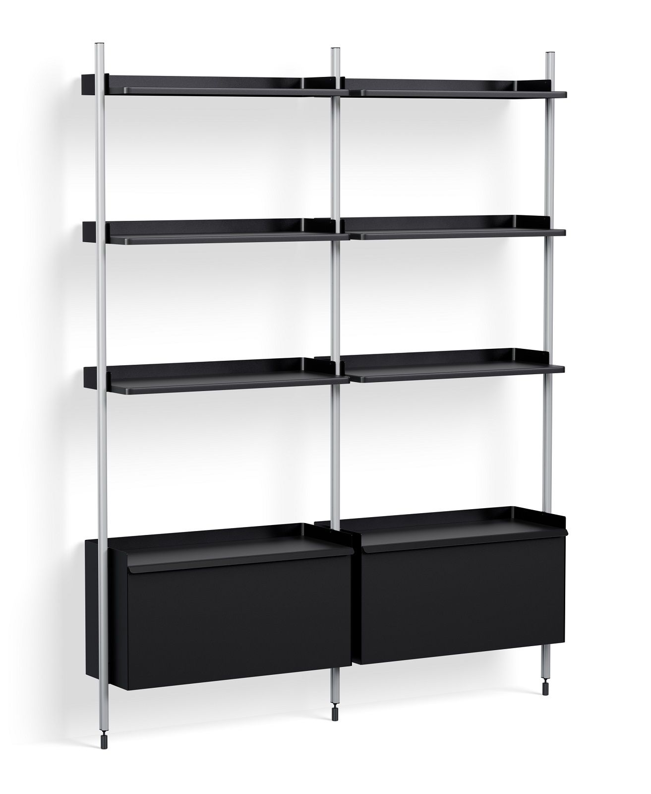 Pier System 132 2 Column Regal Hay Schwarz-Aluminium