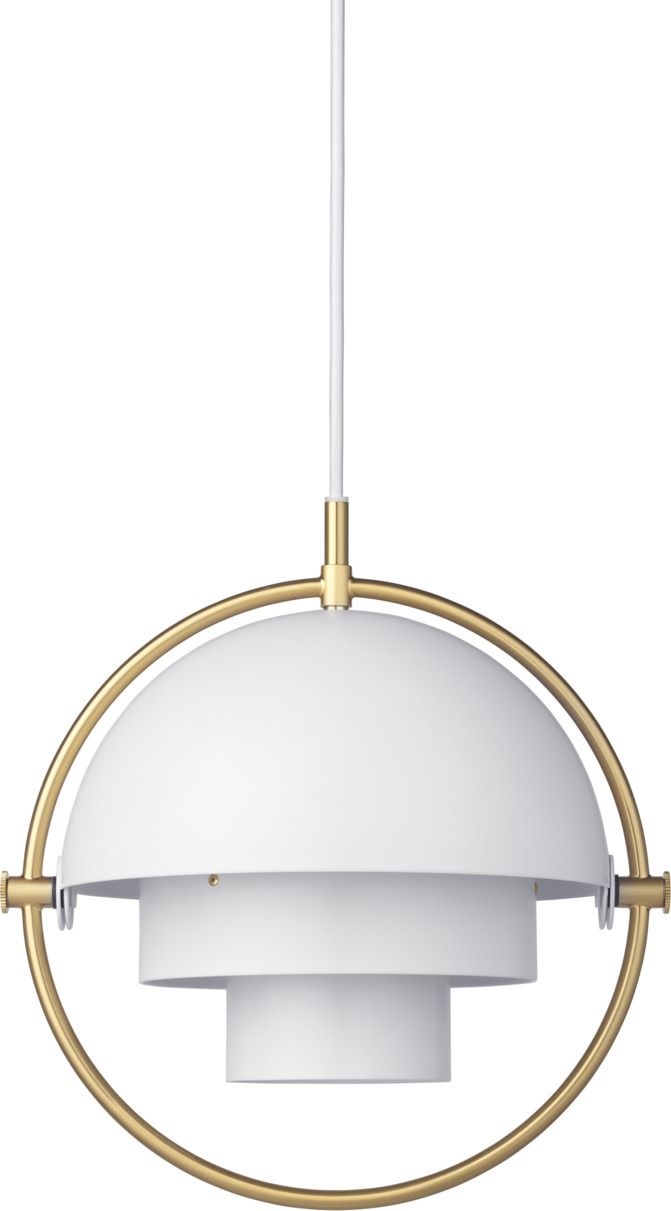 Multi-Lite Pendant lamp Pendelleuchte S Weiß / Messing Gubi 