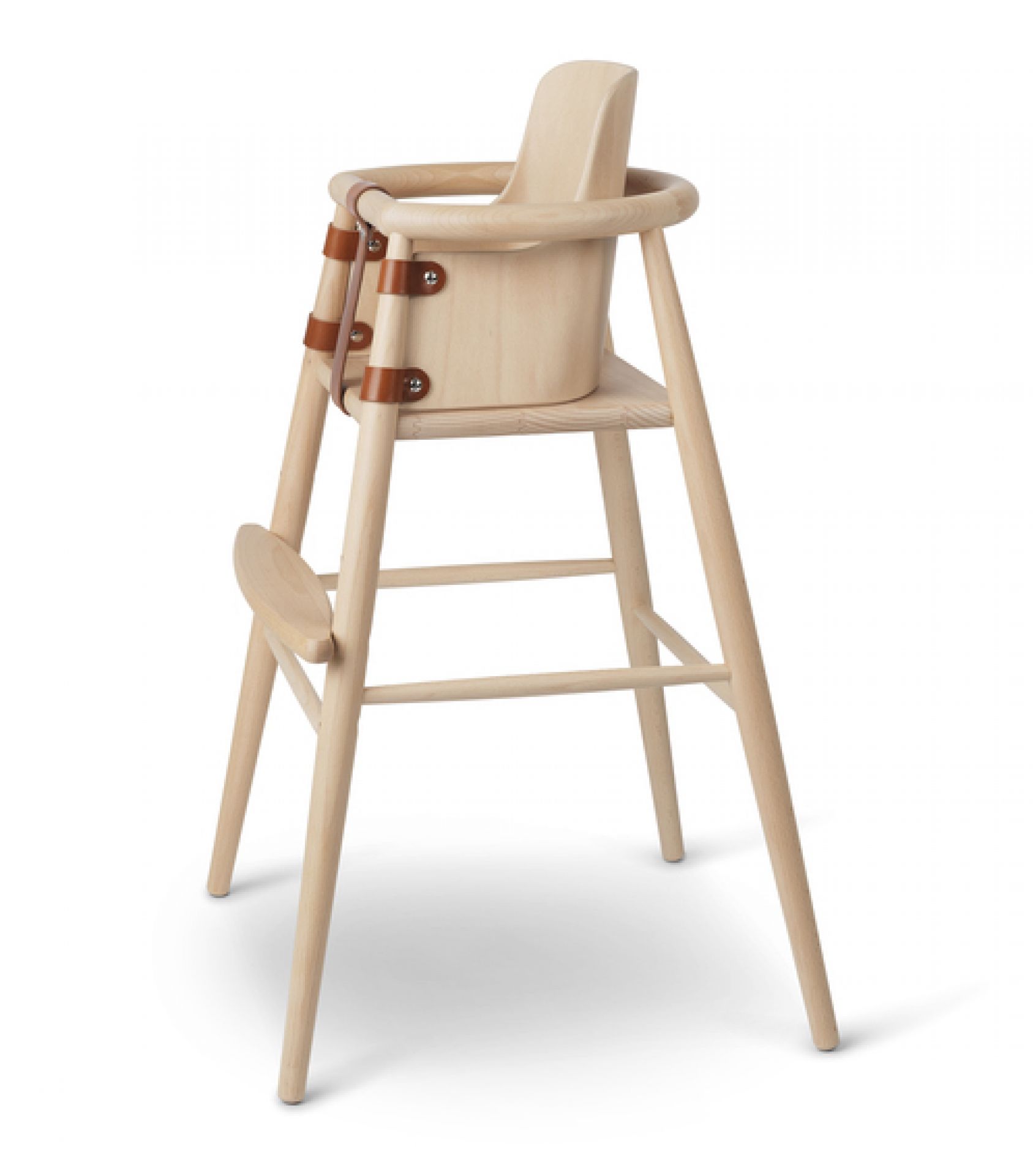 ND54 Hochstuhl aus Buche mit Baby-Einsatz von Carl Hansen & Søn, Rückansicht.