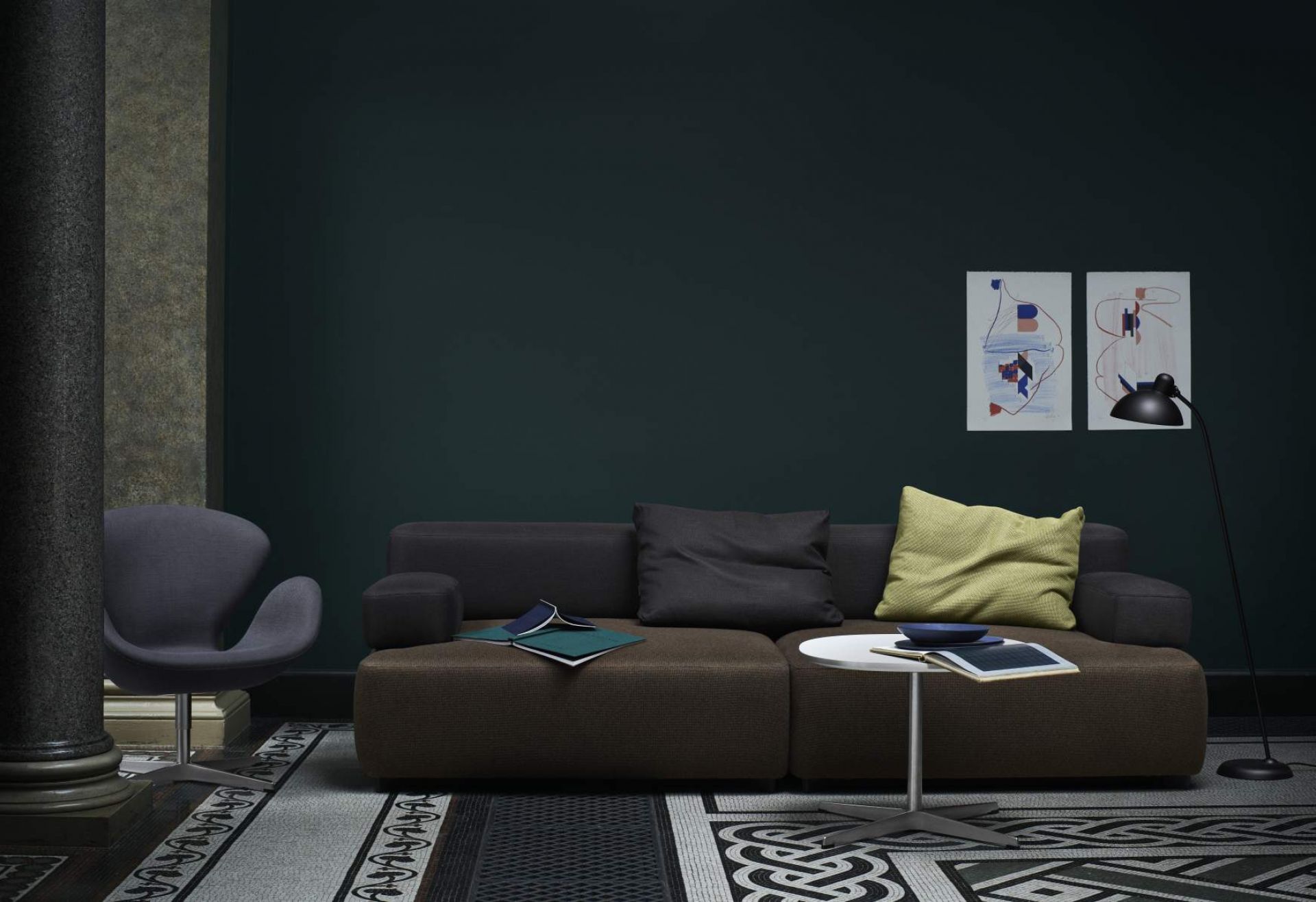 Alphabet 2-Sitzer Sofa Armlehne Rechts Fritz Hansen