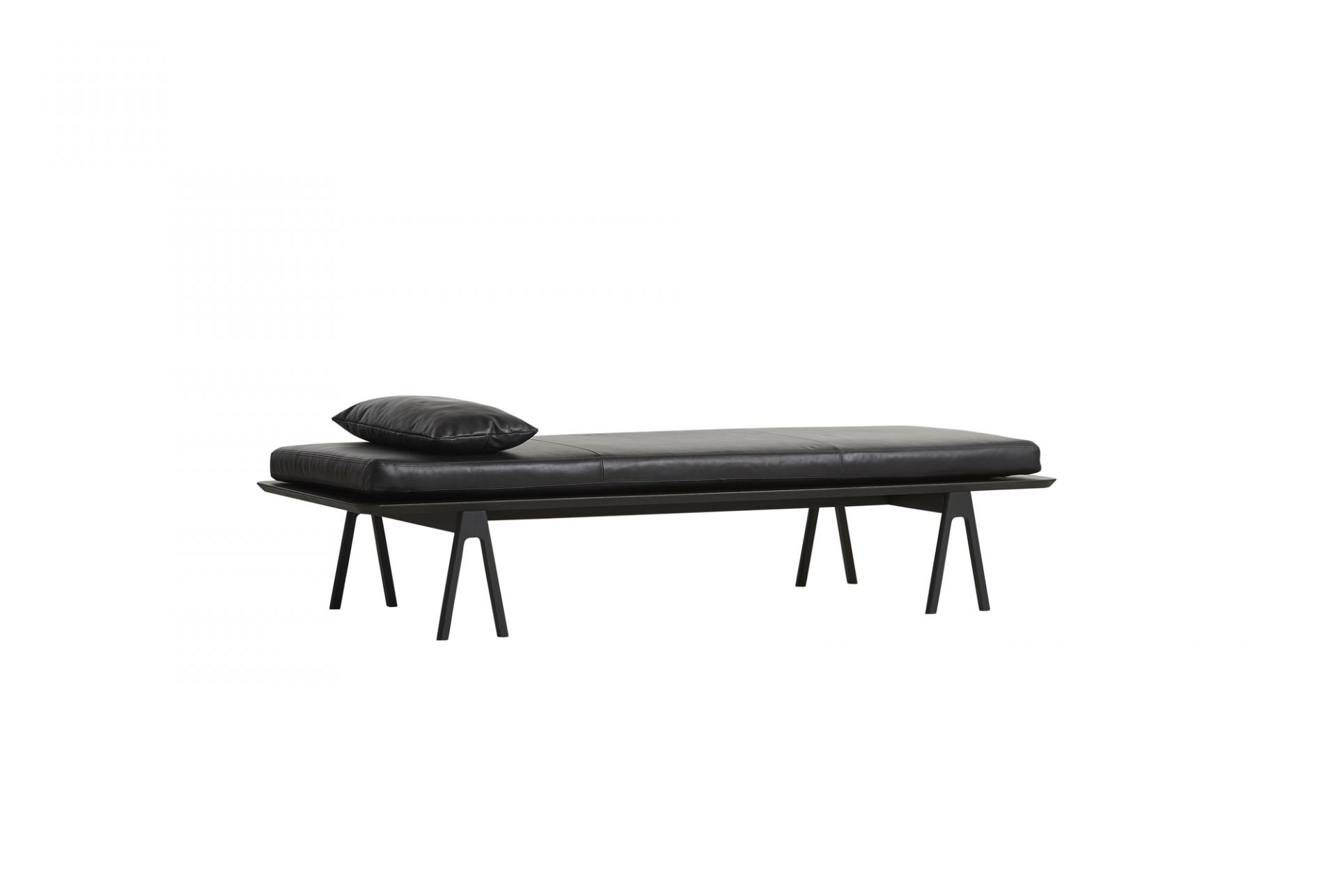 Level Daybed Pillow Sofakissen Schwarzes Leder Woud