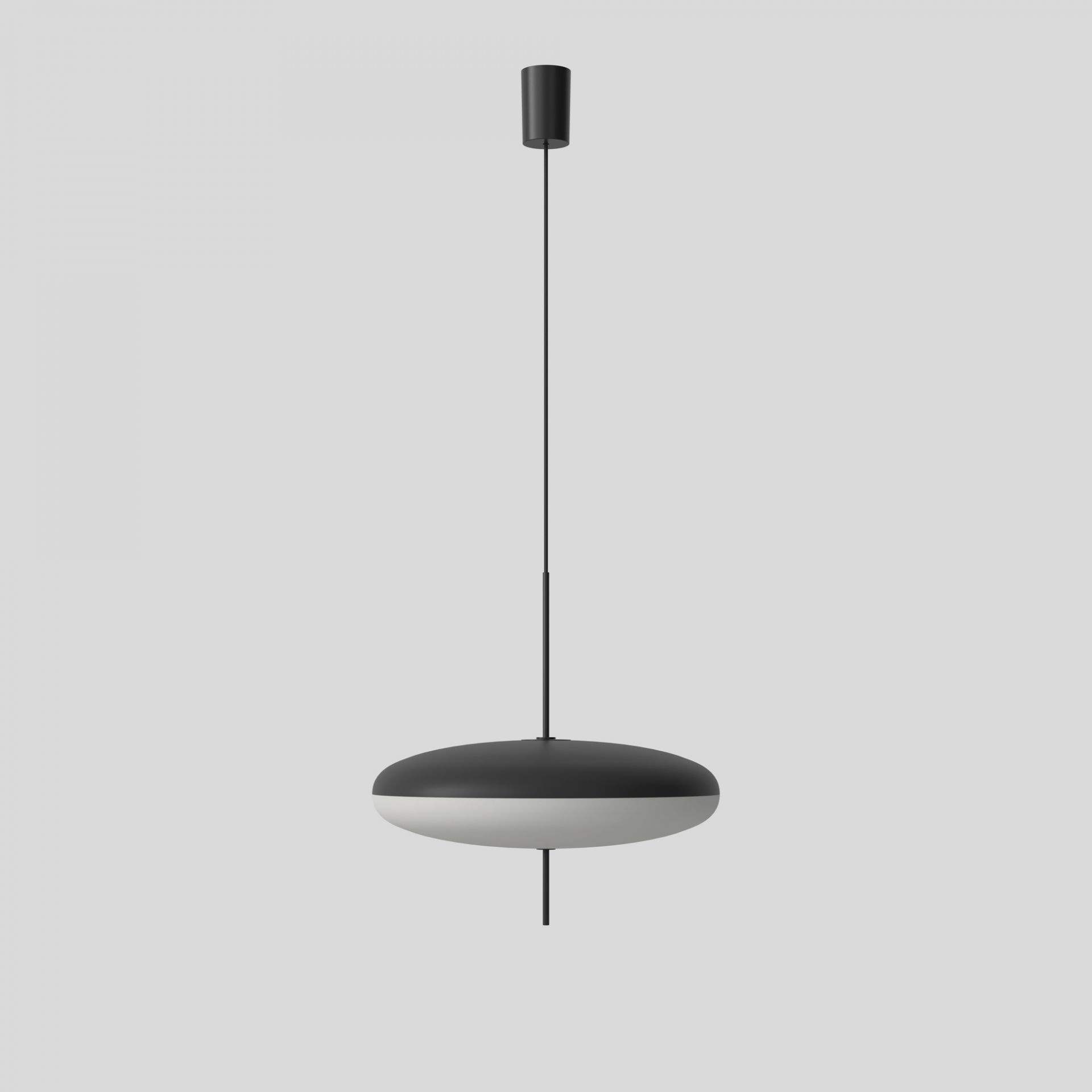 Model 2065 Deckenleuchte Schwarz und Weiß Diffusor Schwarze Hardware Schwarzes Kabel Astep EINZELSTÜCK 