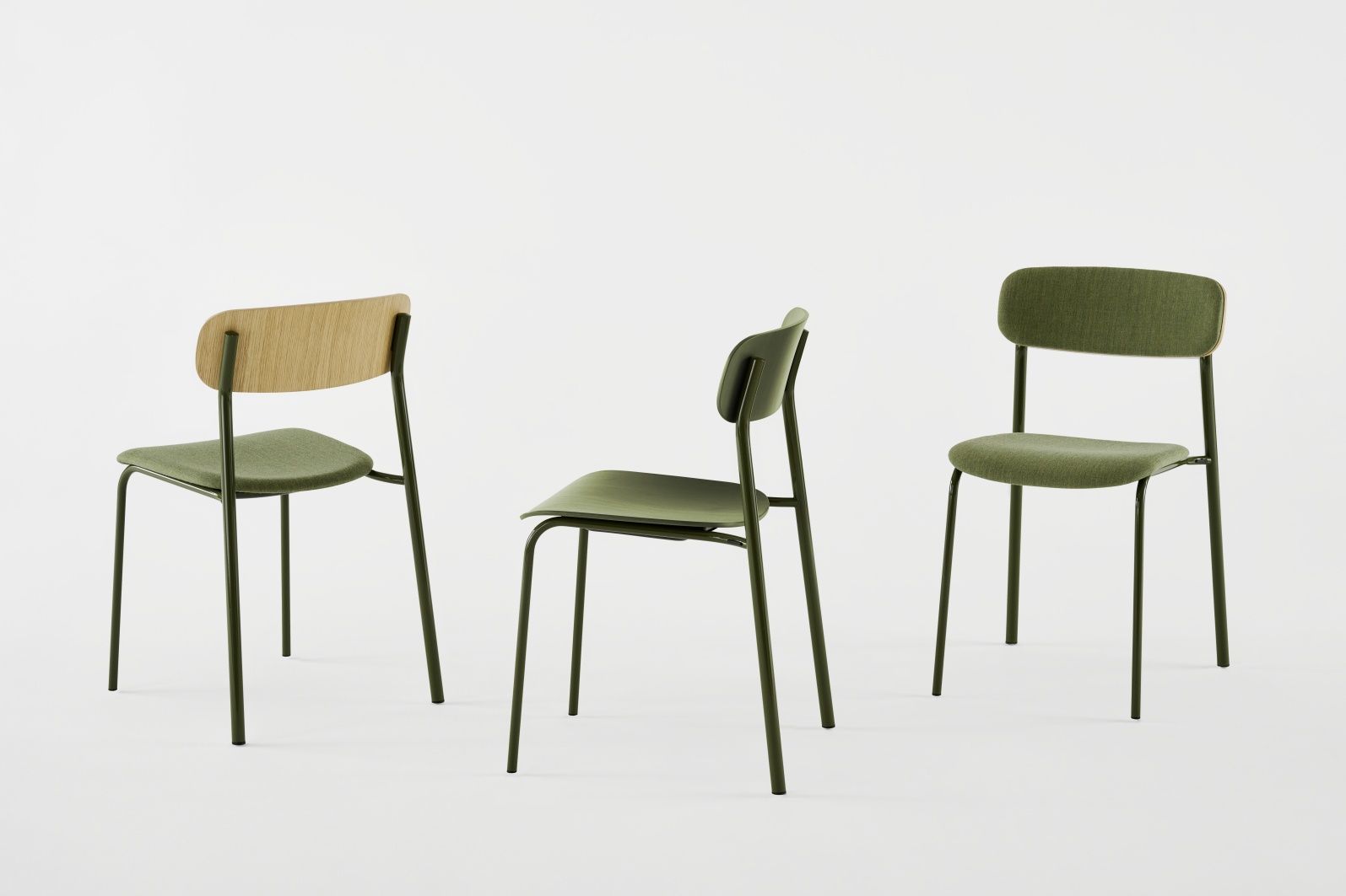 S 243 / S243 Stahlrohr Stuhl OLIVGRÜN Thonet EINZELSTÜCK