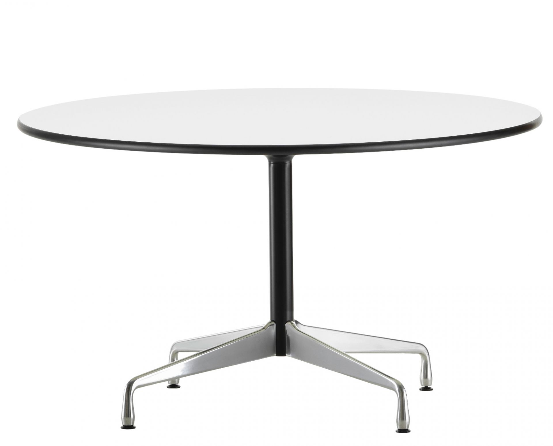Eames Segmented Table Dining Rund Esstisch HPL WEISS / AUSLEGER POLIERT / STANDROHR BASIC DARK VITRA MÄNGELEXEMPLAR