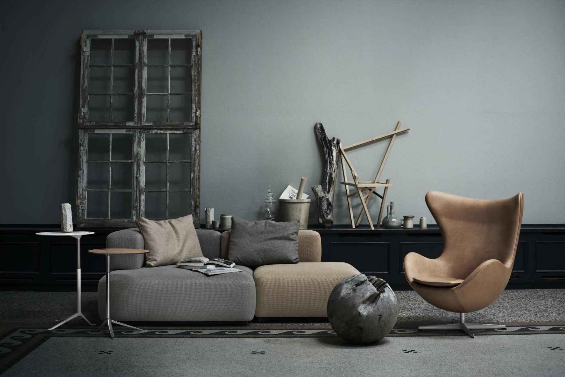 Alphabet 3-Sitzer Sofa Armlehne Links Fritz Hansen