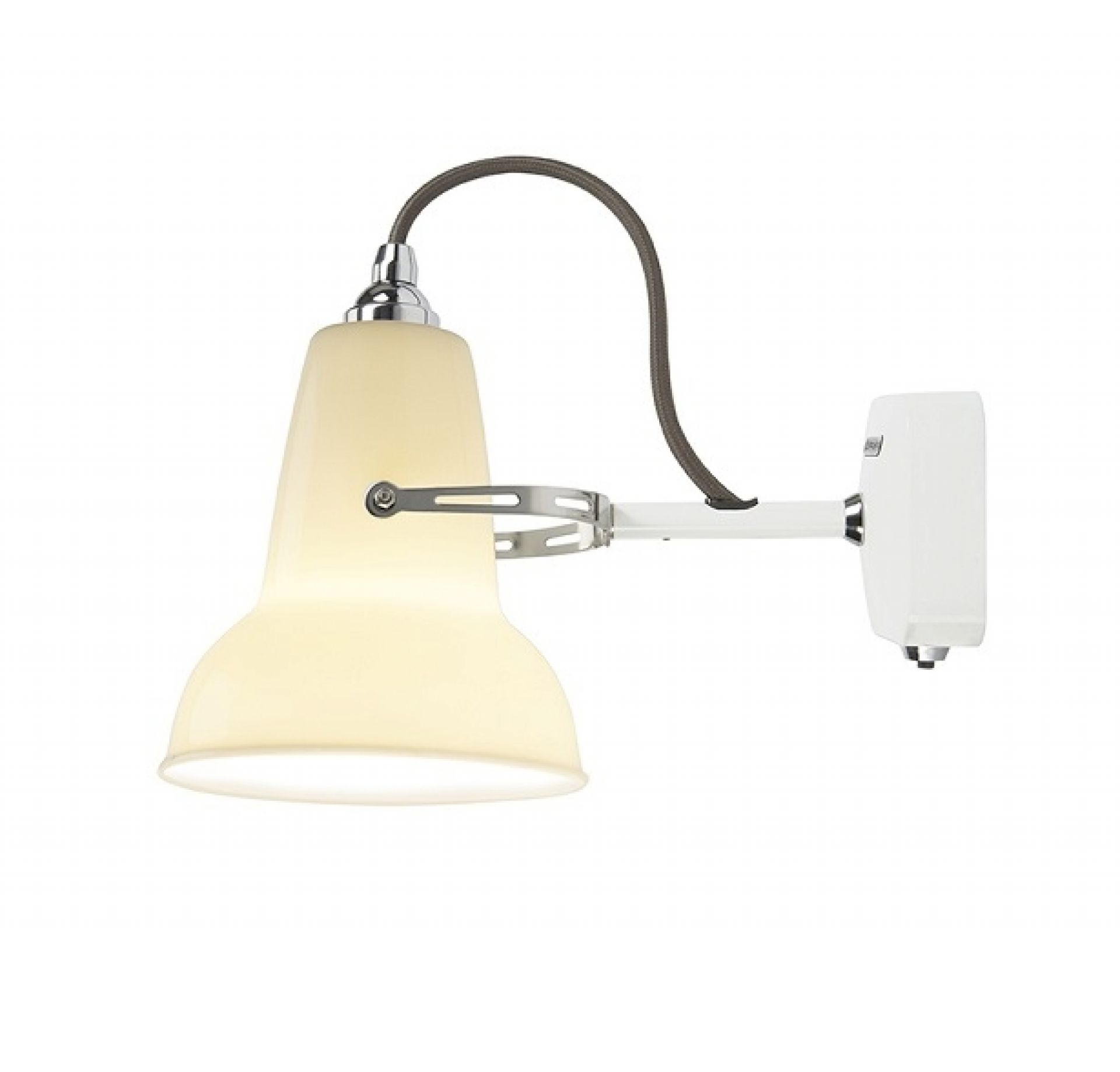 Original 1227 Mini Wall Light Wandleuchte Anglepoise Keramik weiß