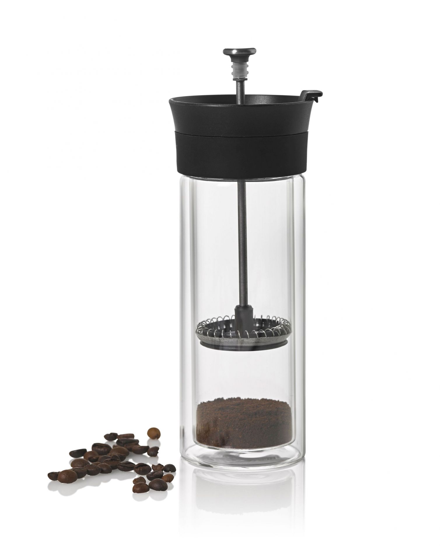 Doppelwandiger French-Press Kaffeebecher Thermo-Glas AdHoc EINZELSTÜCK