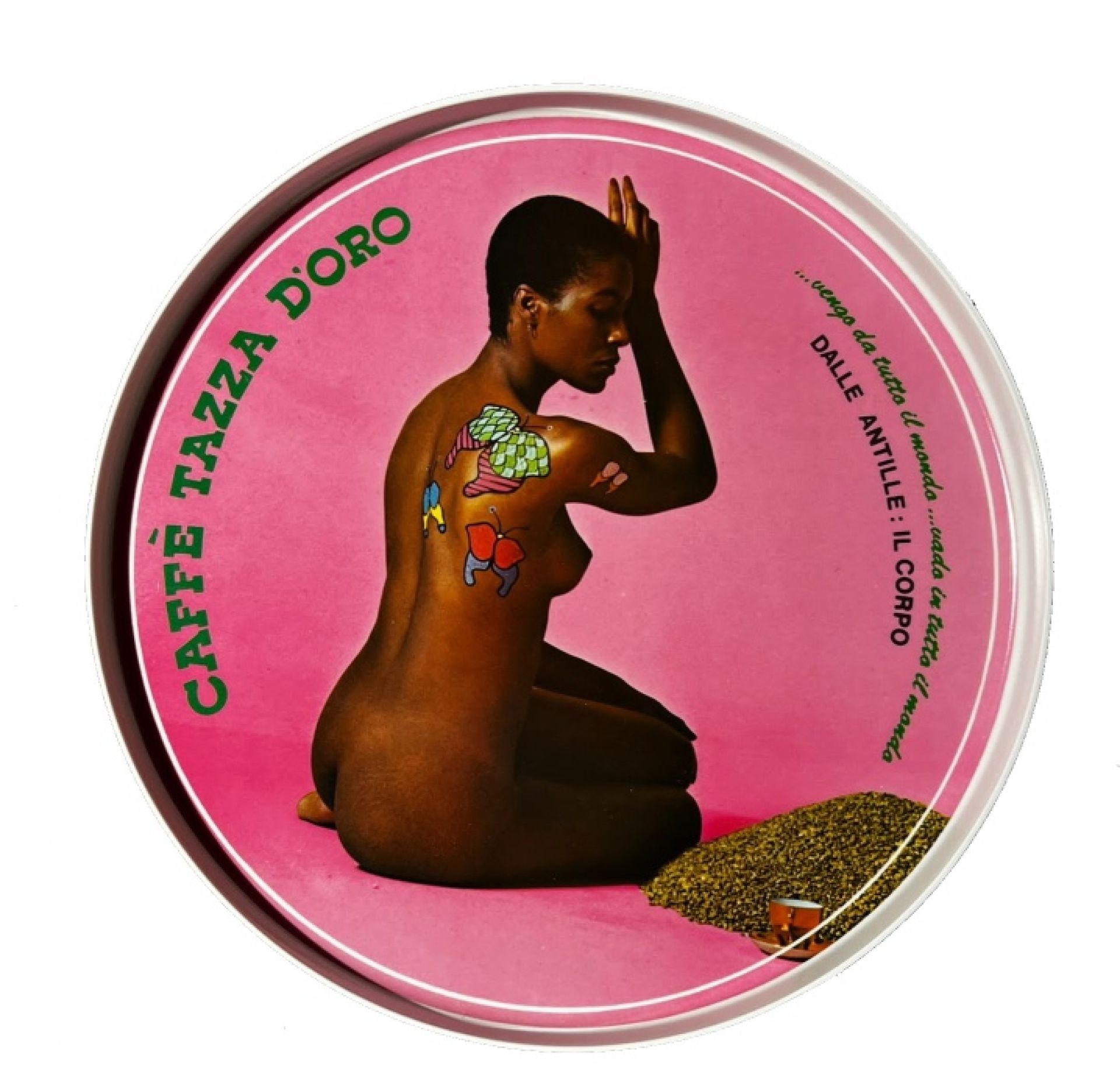 Caffè Tazza d'Oro Tablett Rund Rose Condino EINZELSTÜCK