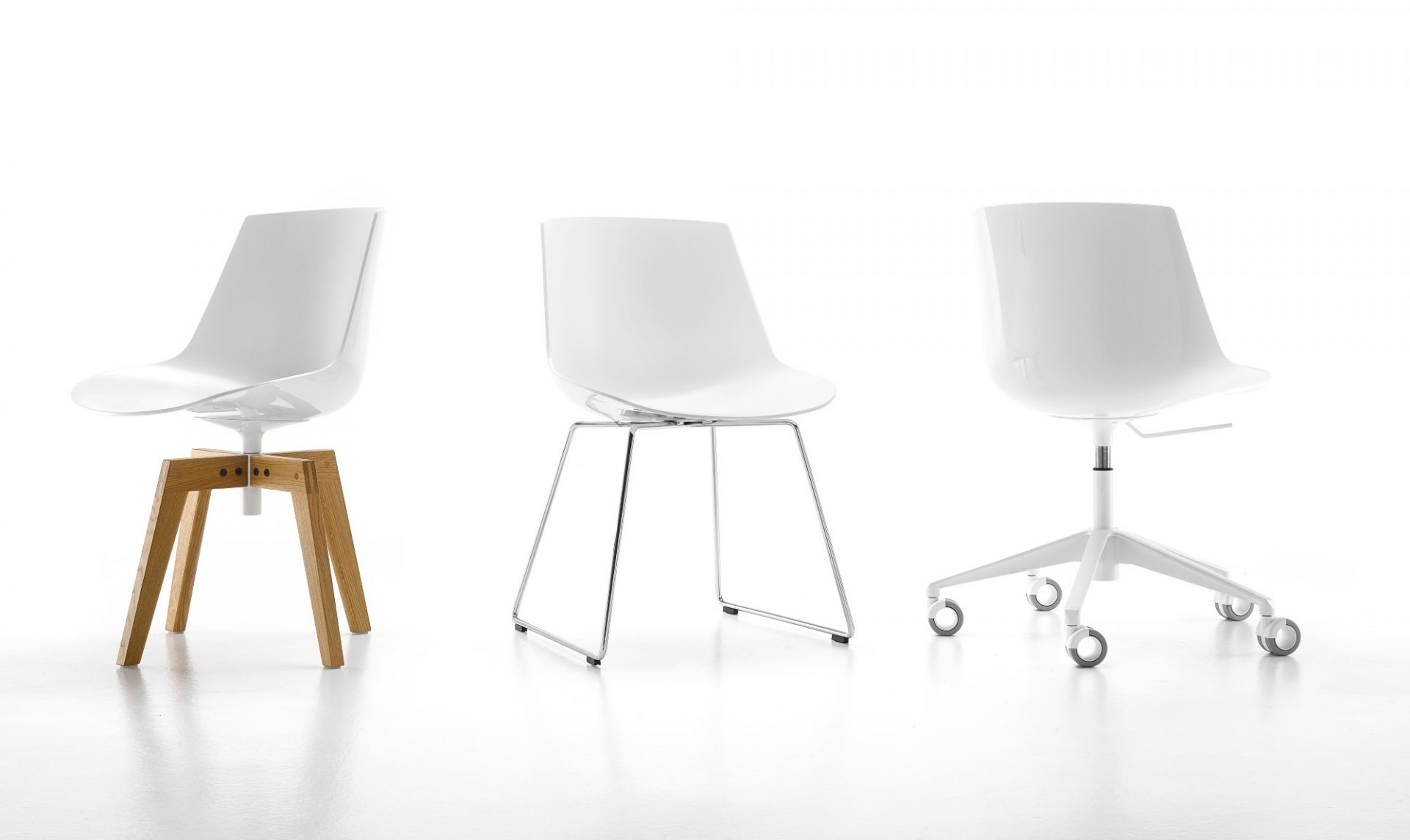 Flow Chair Stuhl Kufengestell MDF Italia Weiß - Weiß matt
