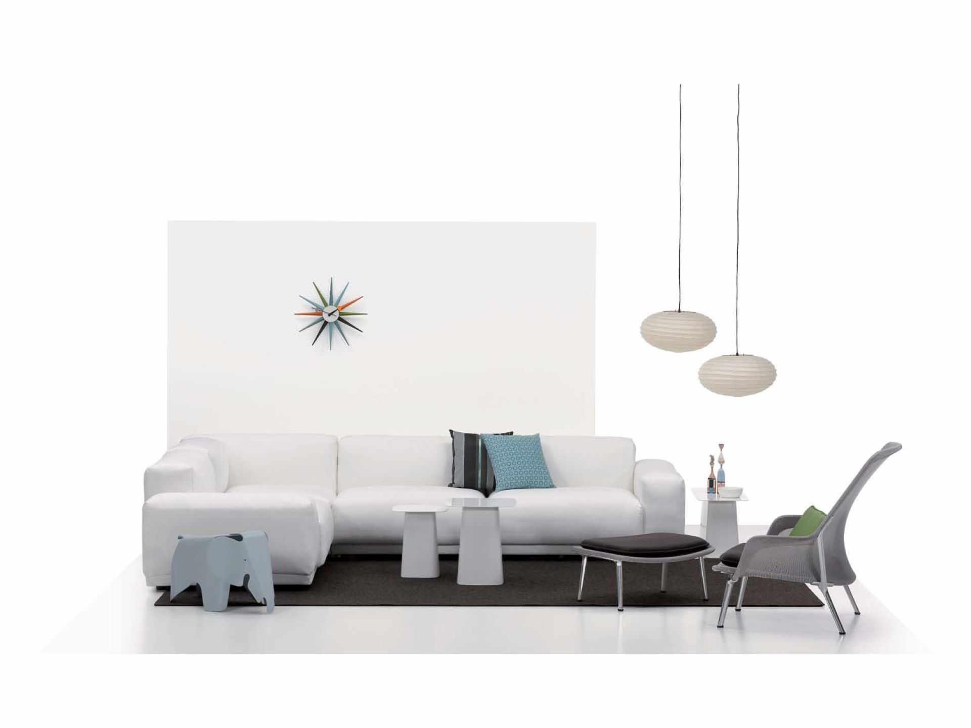 Sunburst Clock Uhr - mehrfarbig Vitra