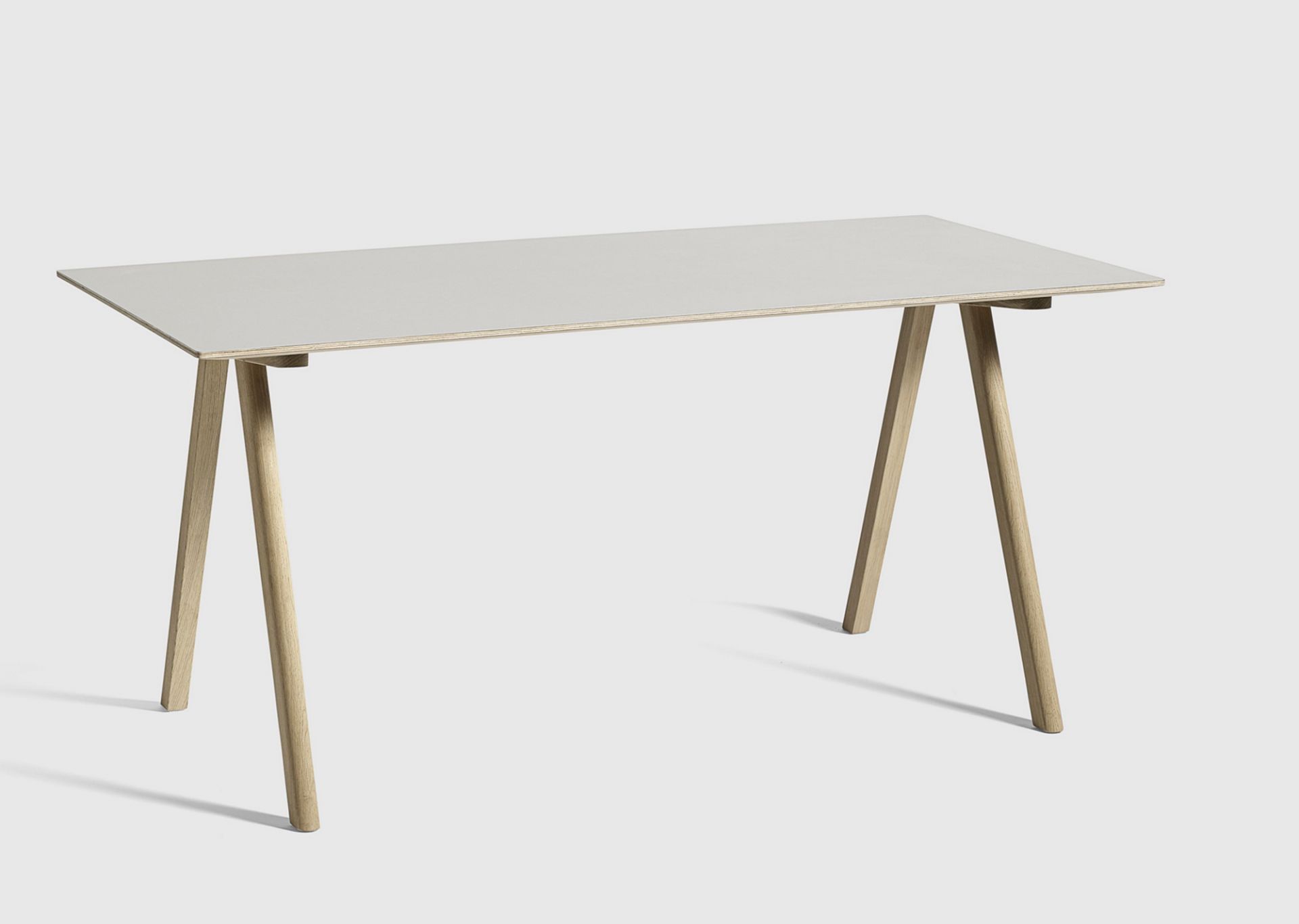 Copenhague Table CPH 10 Tisch Hay Eiche wasserbasierter lack / Platte Linoleum off white MDF Kante