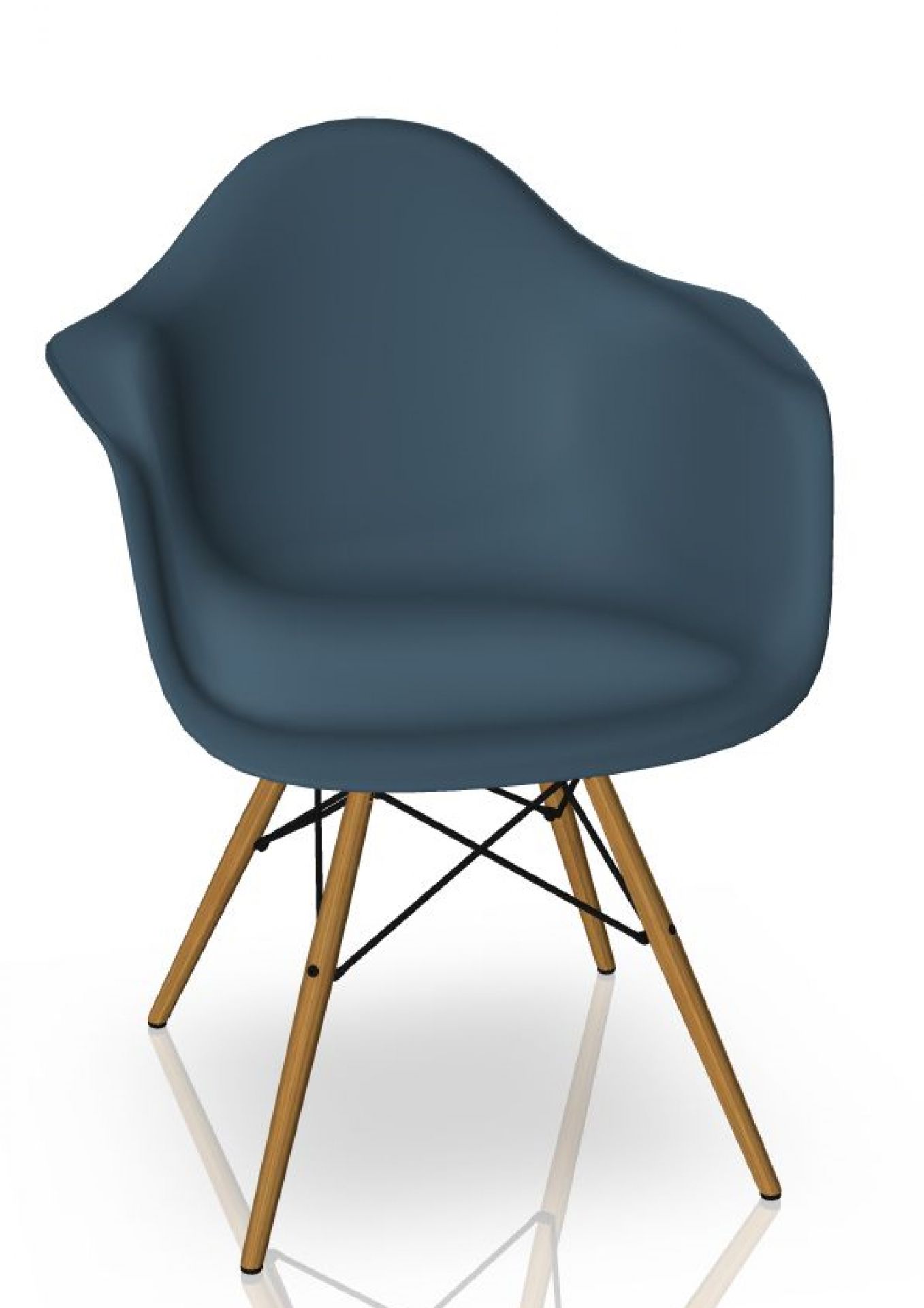 Vitra Eames Plastic Arm Chair DAW Stuhl Vitra Esche - Meerblau