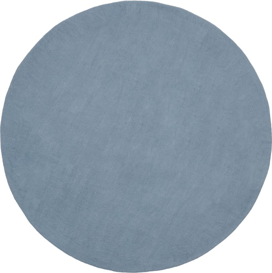 Hellblauer, runder Filzteppich (Ø 160 cm) von myfelt Mia. Moderner Teppich für Wohnräume.