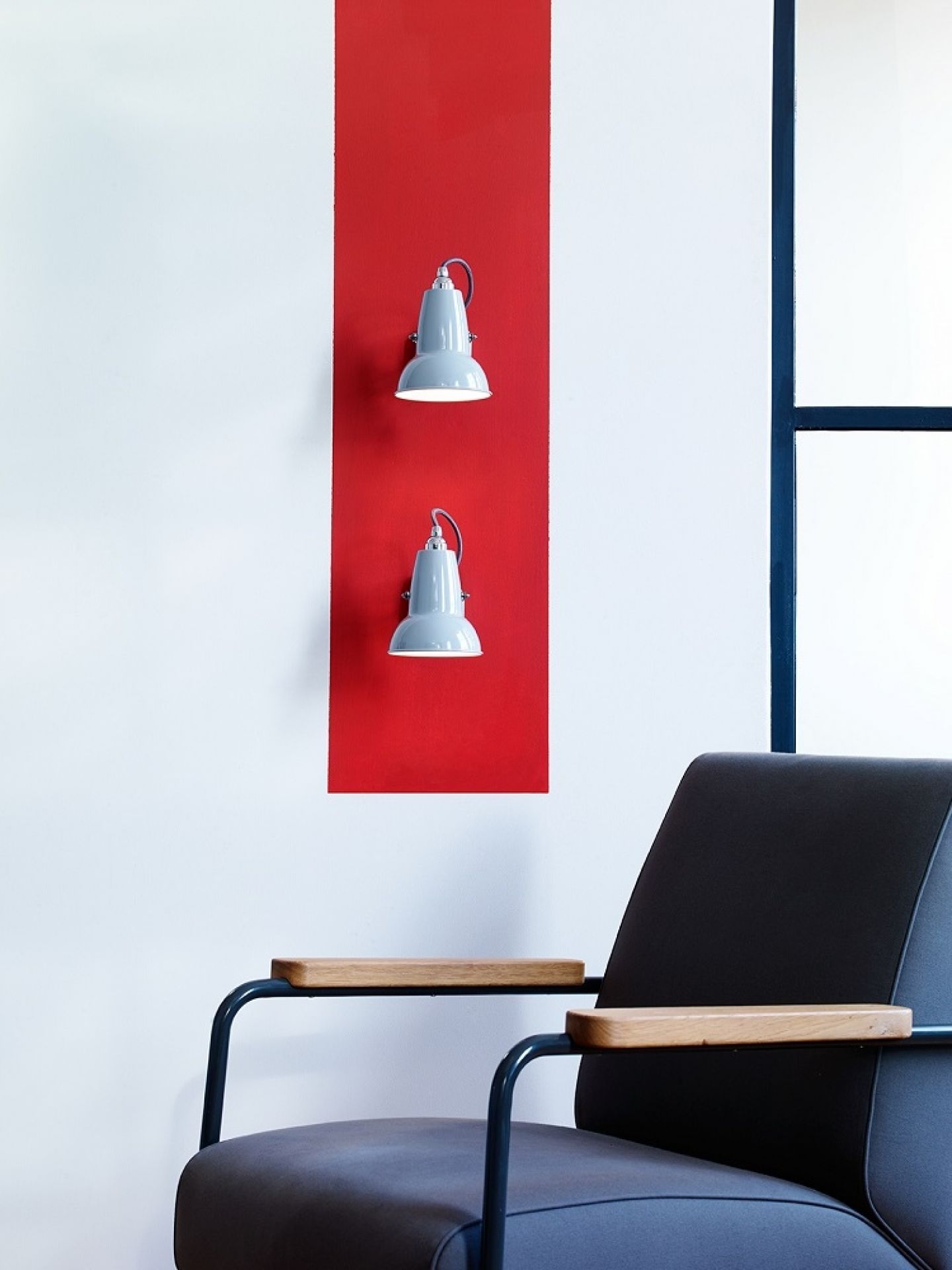 Original 1227 Mini Wall Light Wandleuchte Anglepoise Keramik weiß