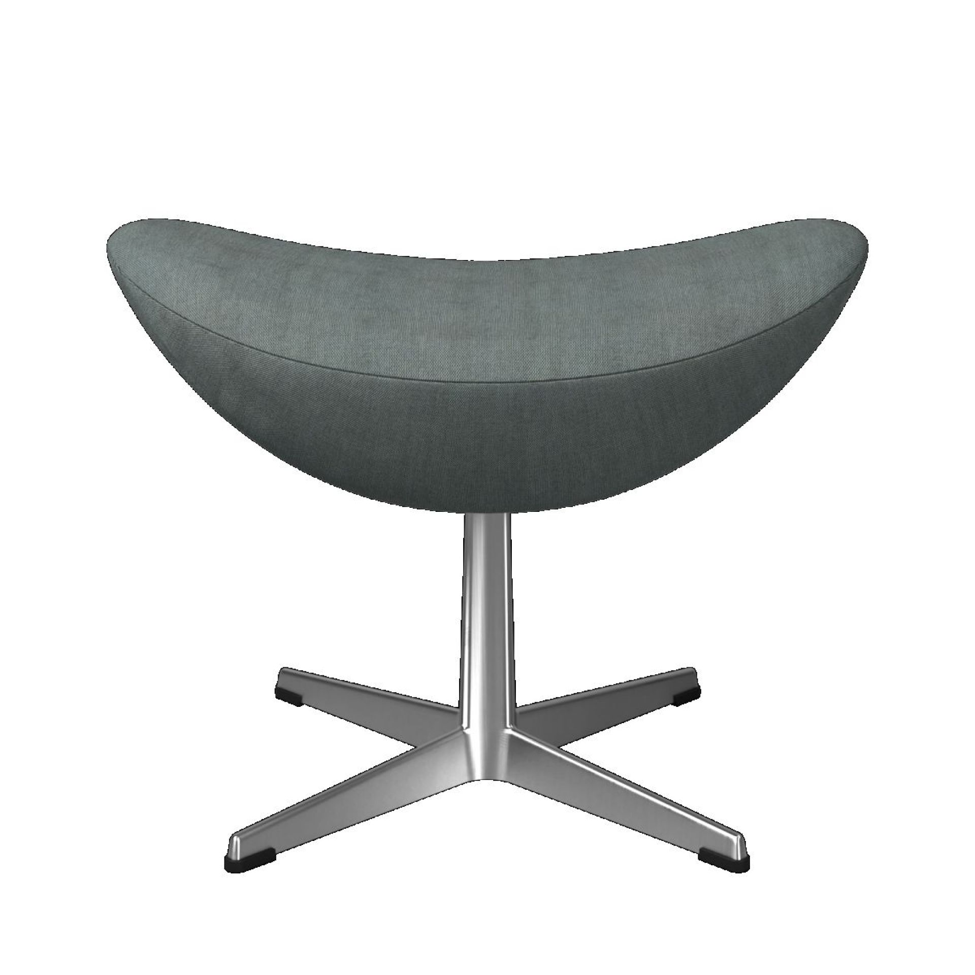 Egg Chair Hocker mit Re-wool Stoff in hellem Aquamarin, Designermöbel von Fritz Hansen.