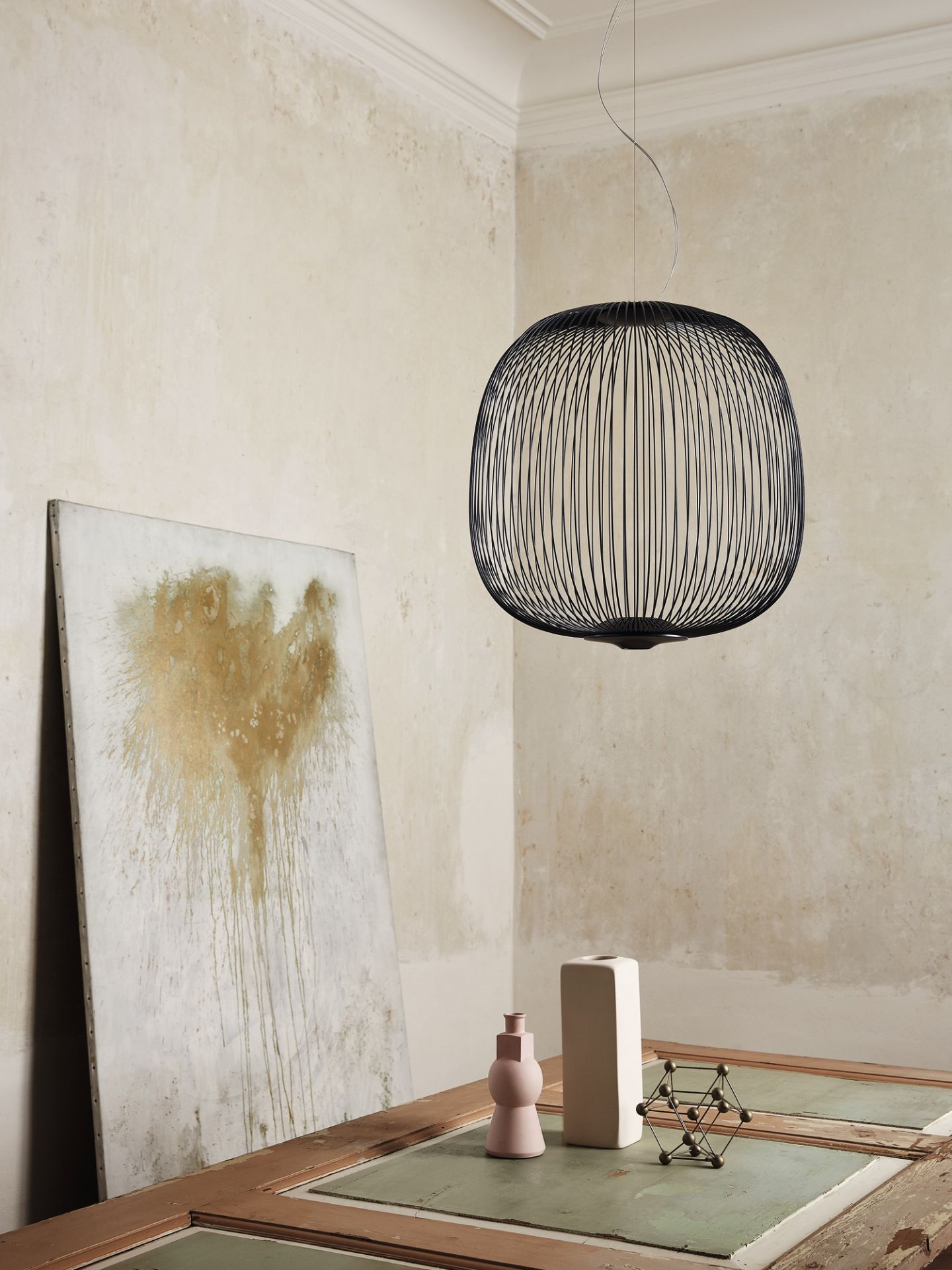 Spokes 2 LED Pendelleuchte Foscarini Weiss