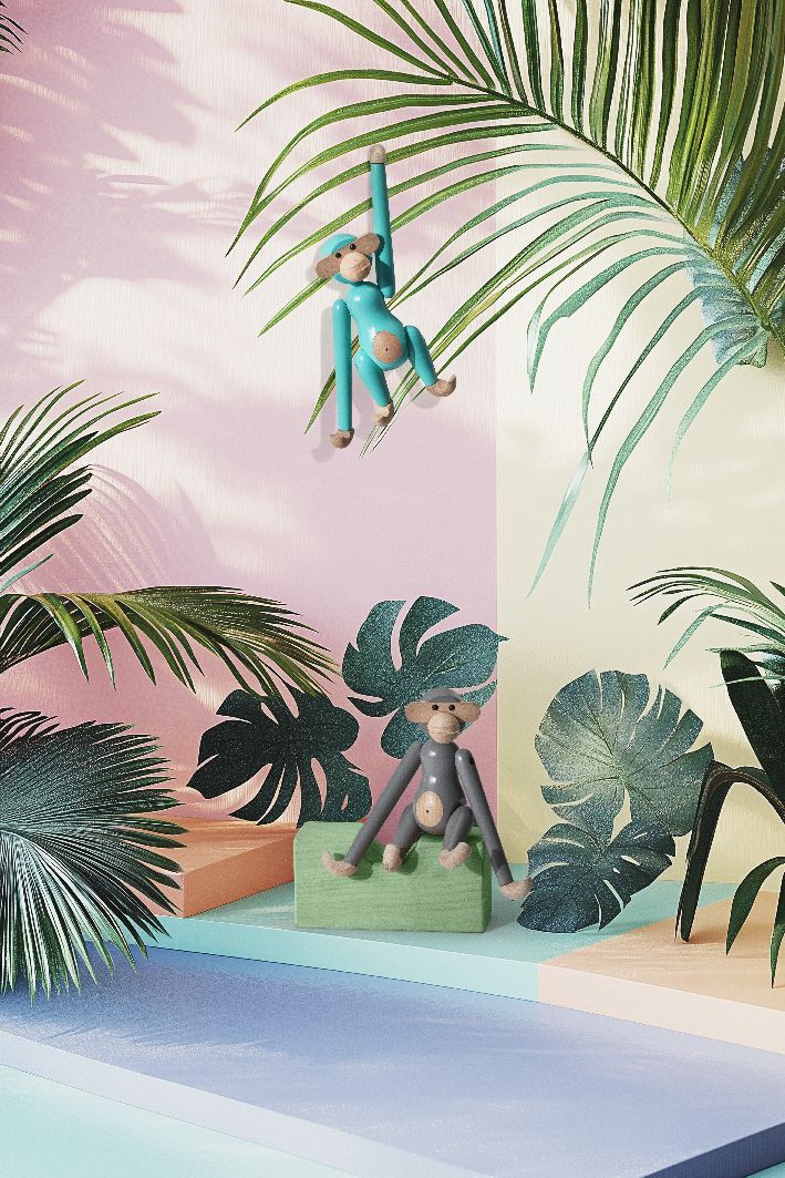 Affe Mini farbig Kay Bojesen Türkis