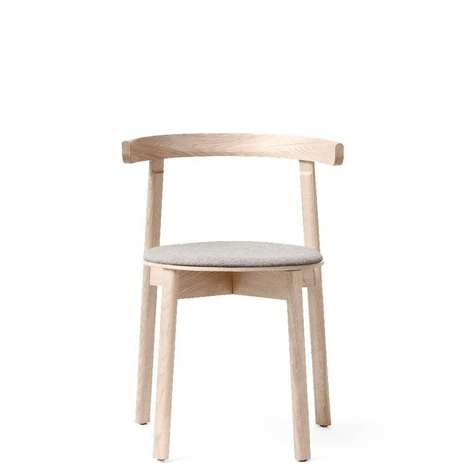 Lunar Stuhl Eiche weiß geölt mit Sitzkissen Form & Refine
