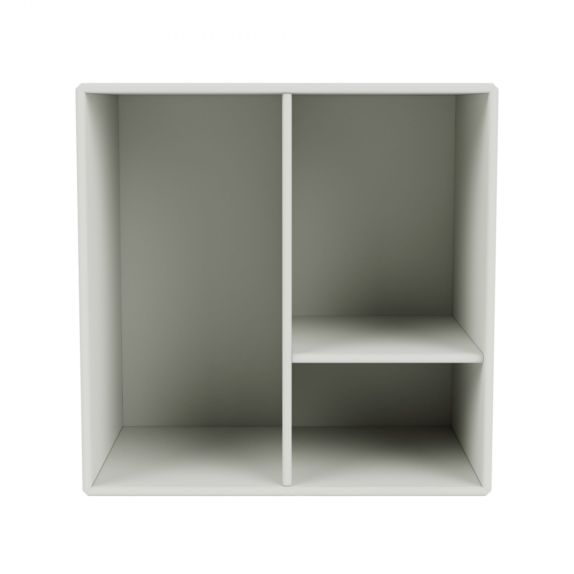 Weißes Mini Modul mit Regalböden. Skandinavisches Design für Wohnzimmer, Büro oder Kinderzimmer. Regalsystem zur Wandmontage.