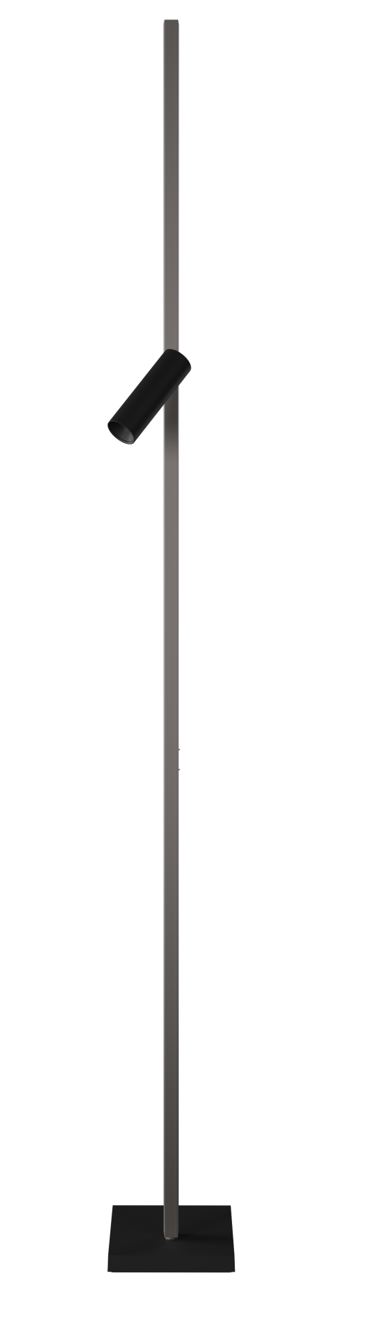 Zen X Floor Stehleuchte in Schwarz und Grau, moderne Stehlampe für Wohnzimmer.