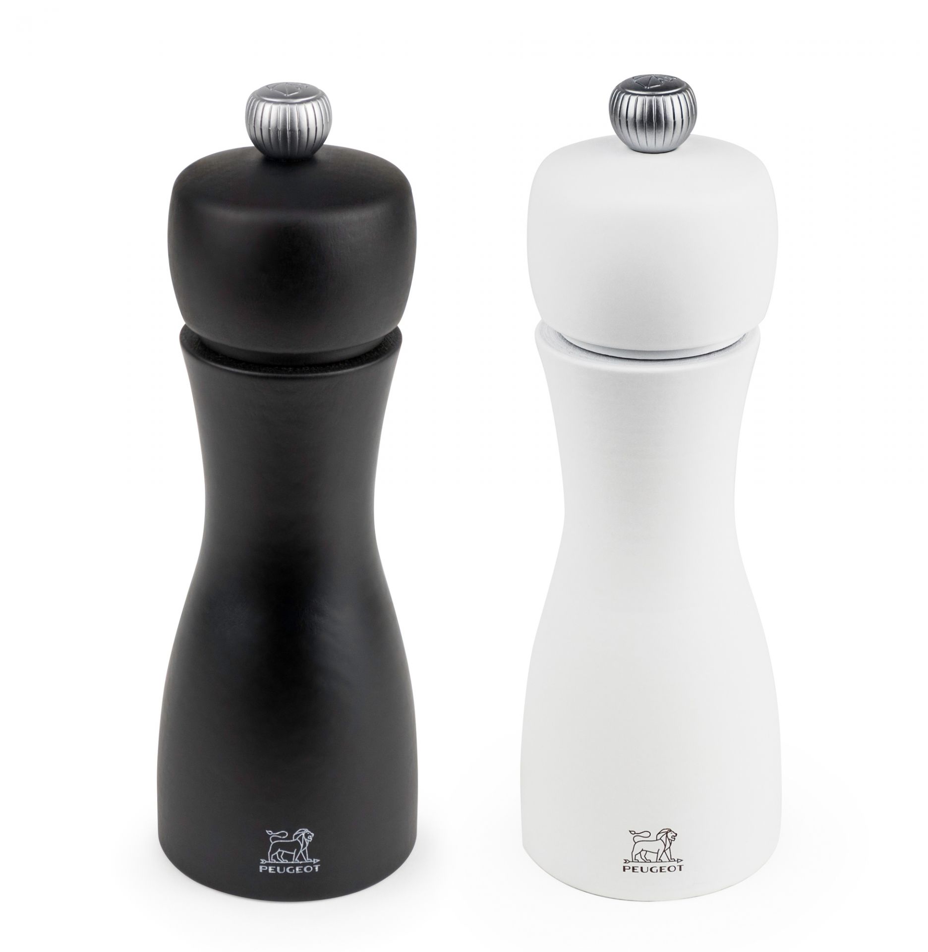 Duo Tahiti schwarz und weiß Duo Salz- und Pfeffermühle Peugeot EINZELSTÜCK