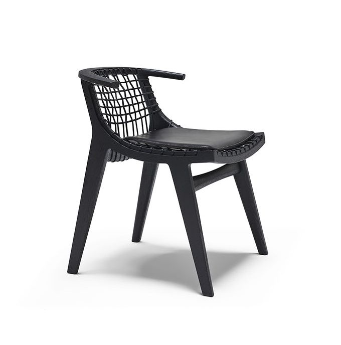 Klismos Stuhl schwarz  mit Filzgleiter Knoll International