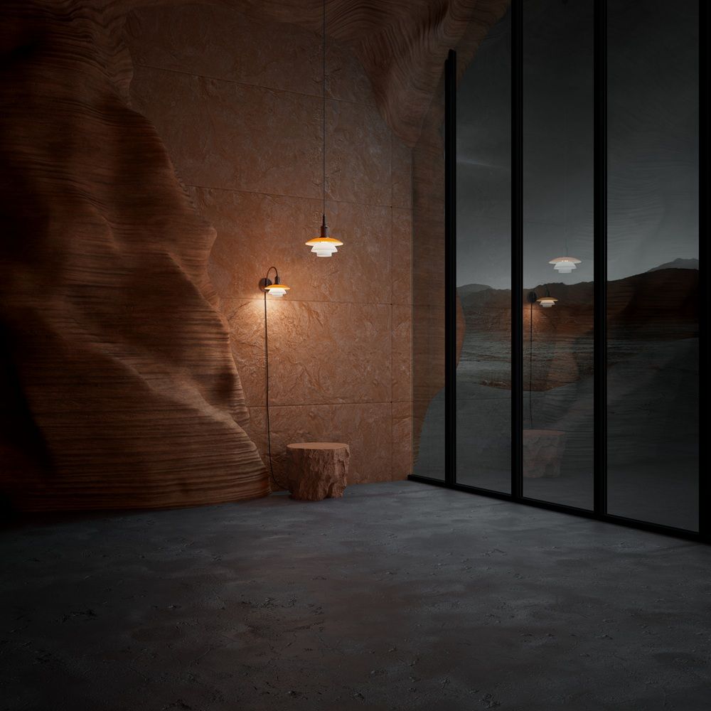 PH 2/2 Wall lamp Wandleuchte CENTENARY EDITION Amber/Opal White Louis Poulsen