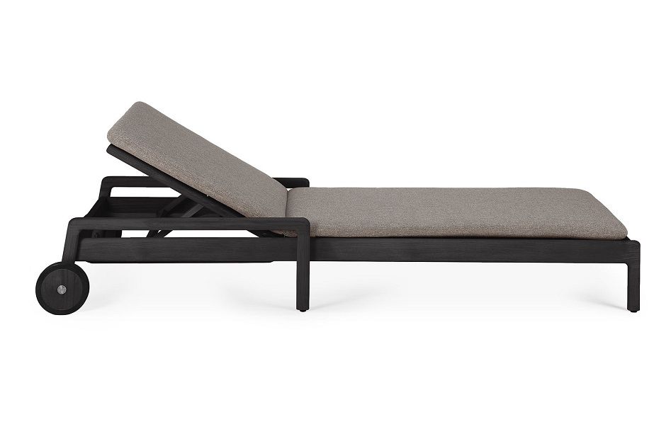 Jack Outdoor verstellbare Liege Teak schwarz lackiert Ethnicraft