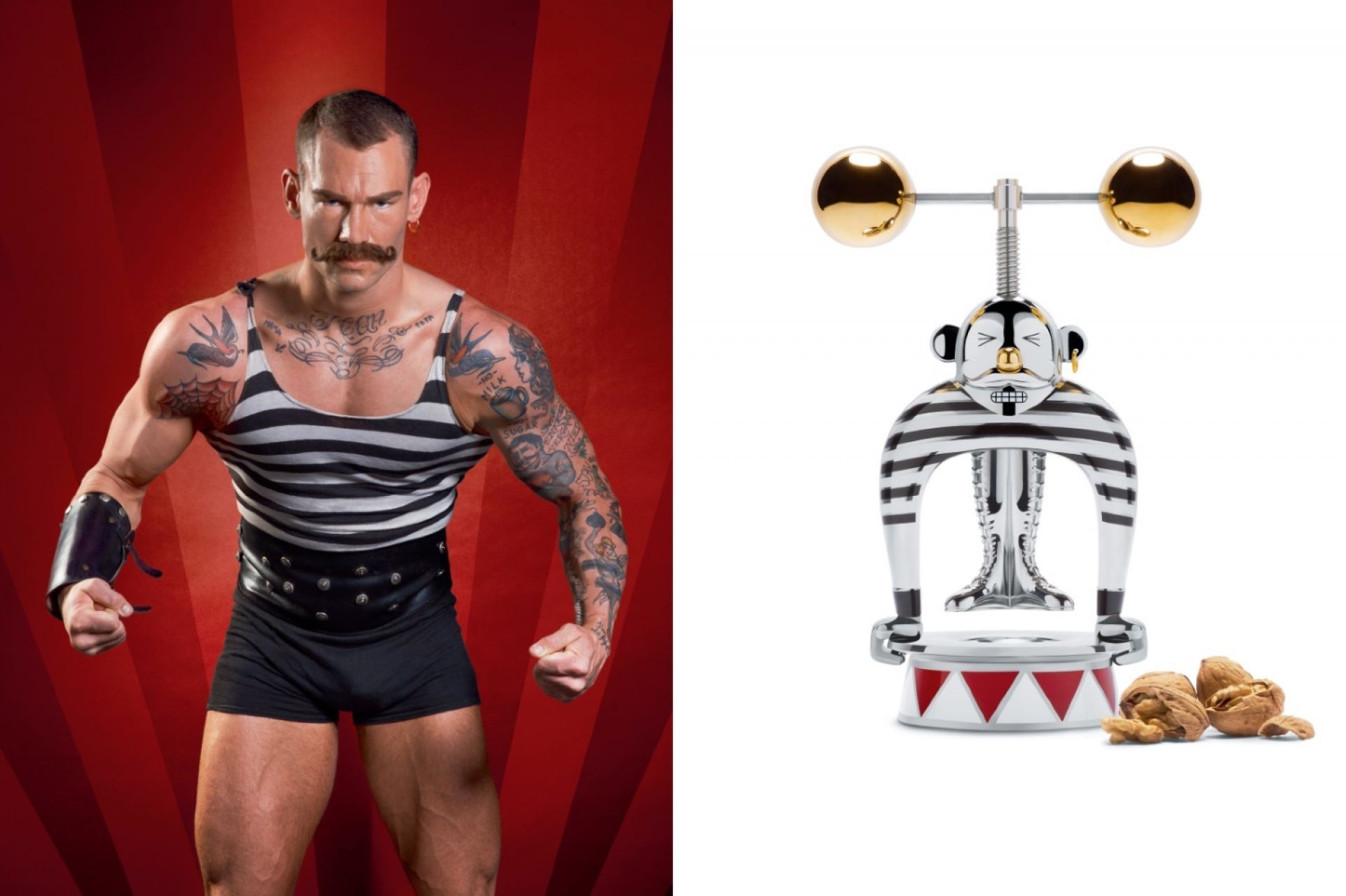Alessi Circus The Strongman Nussknacker Alessi LIMITIERTE EDITION
