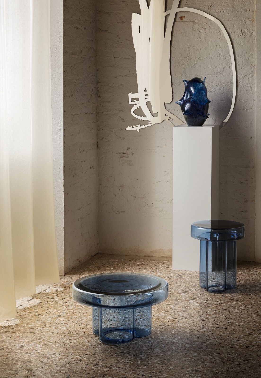 Soda Beistelltisch Miniforms Bx38 cm Blau