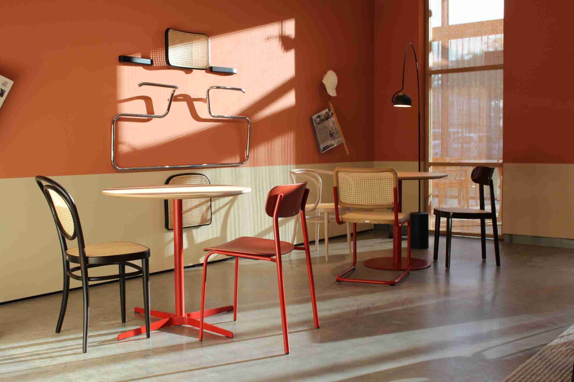 S 243 / S243 Stahlrohr Stuhl OLIVGRÜN Thonet EINZELSTÜCK