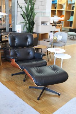 Eames Lounge Chair & Ottoman Sessel in Palisander Vitra AUSSTELLUNGSSTÜCK