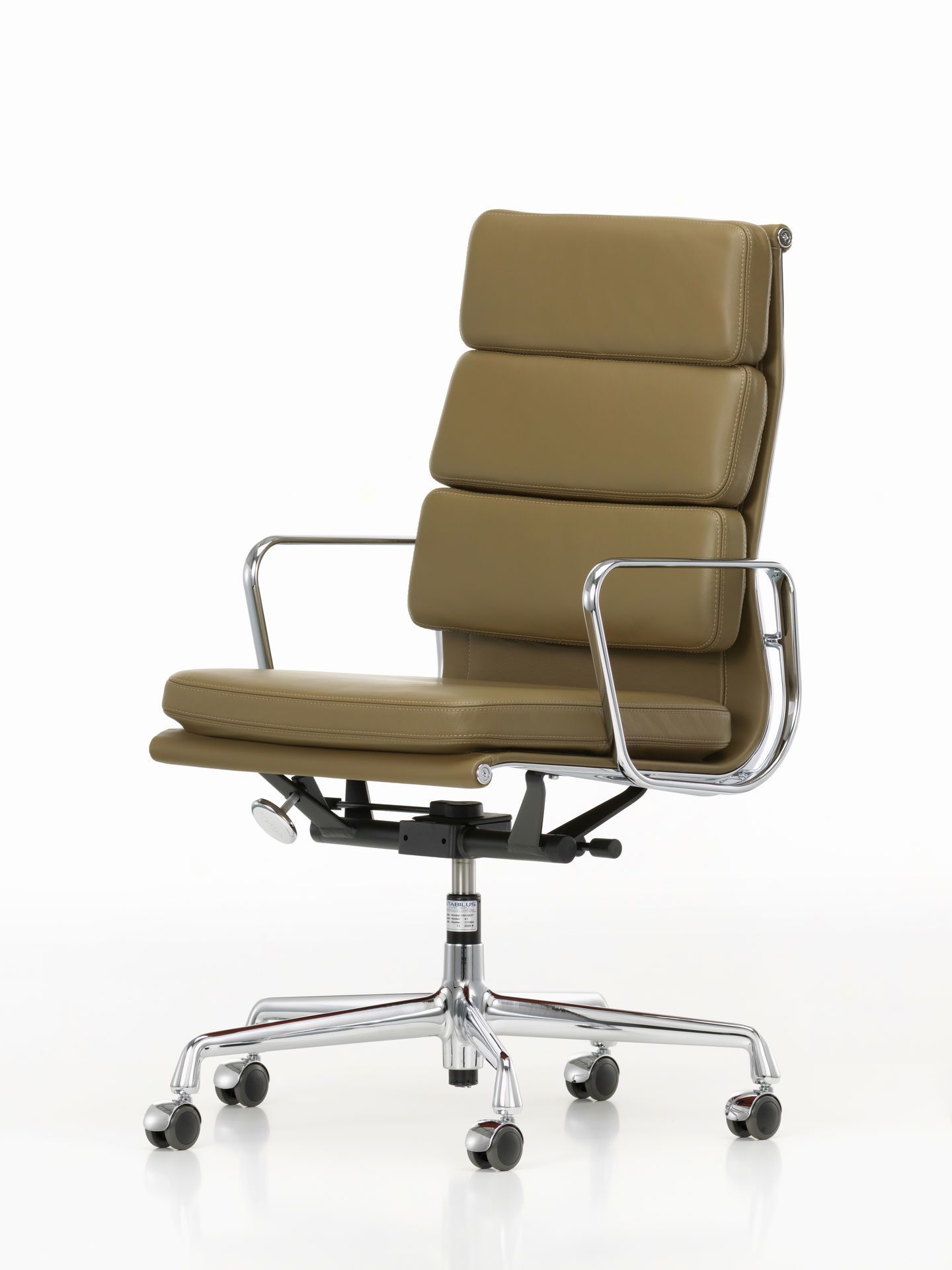 Soft Pad Chair EA219 / EA 219 Sessel Leder Premium Schwarz Vitra AUSLAUFVARIANTE