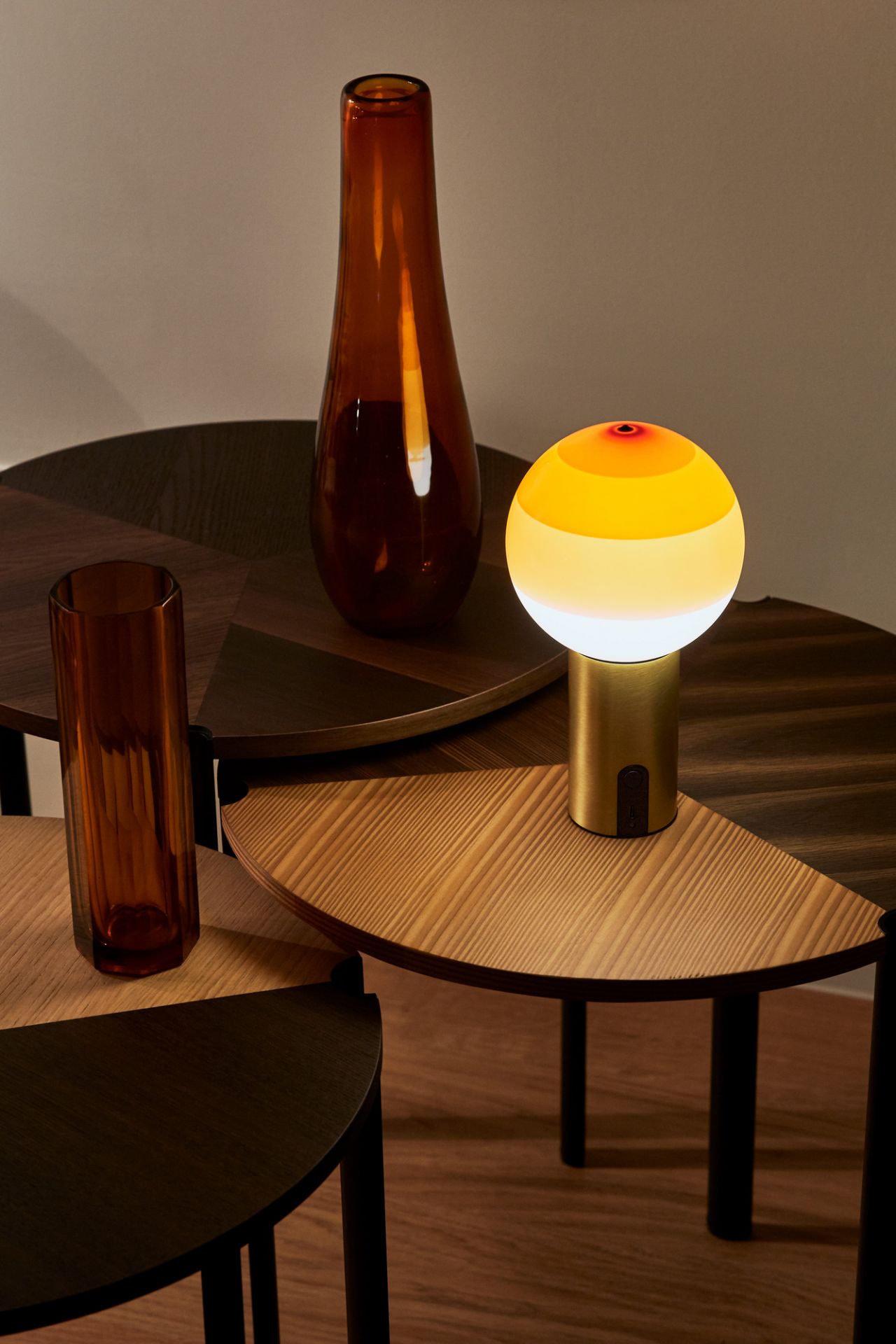 Dipping Light Portable Akkuleuchte Marset Bernstein - Messing