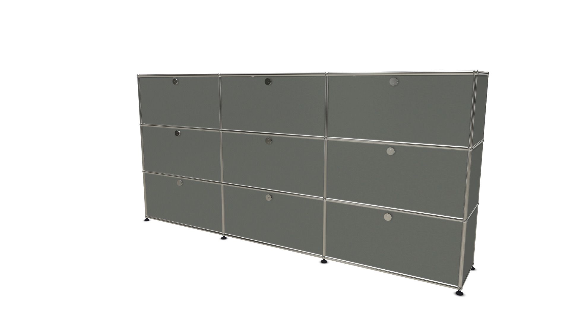 USM Haller Highboard 9 Klappen - mittelgrau