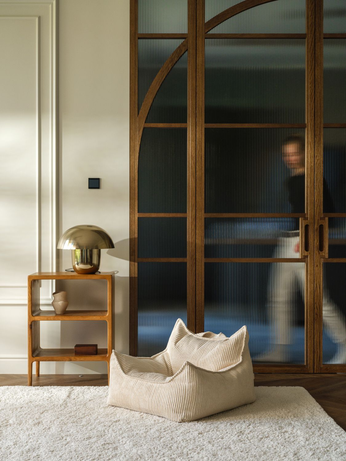 Kindersitzsack Sessel Breitcord Brauner Zucker Wigiwama