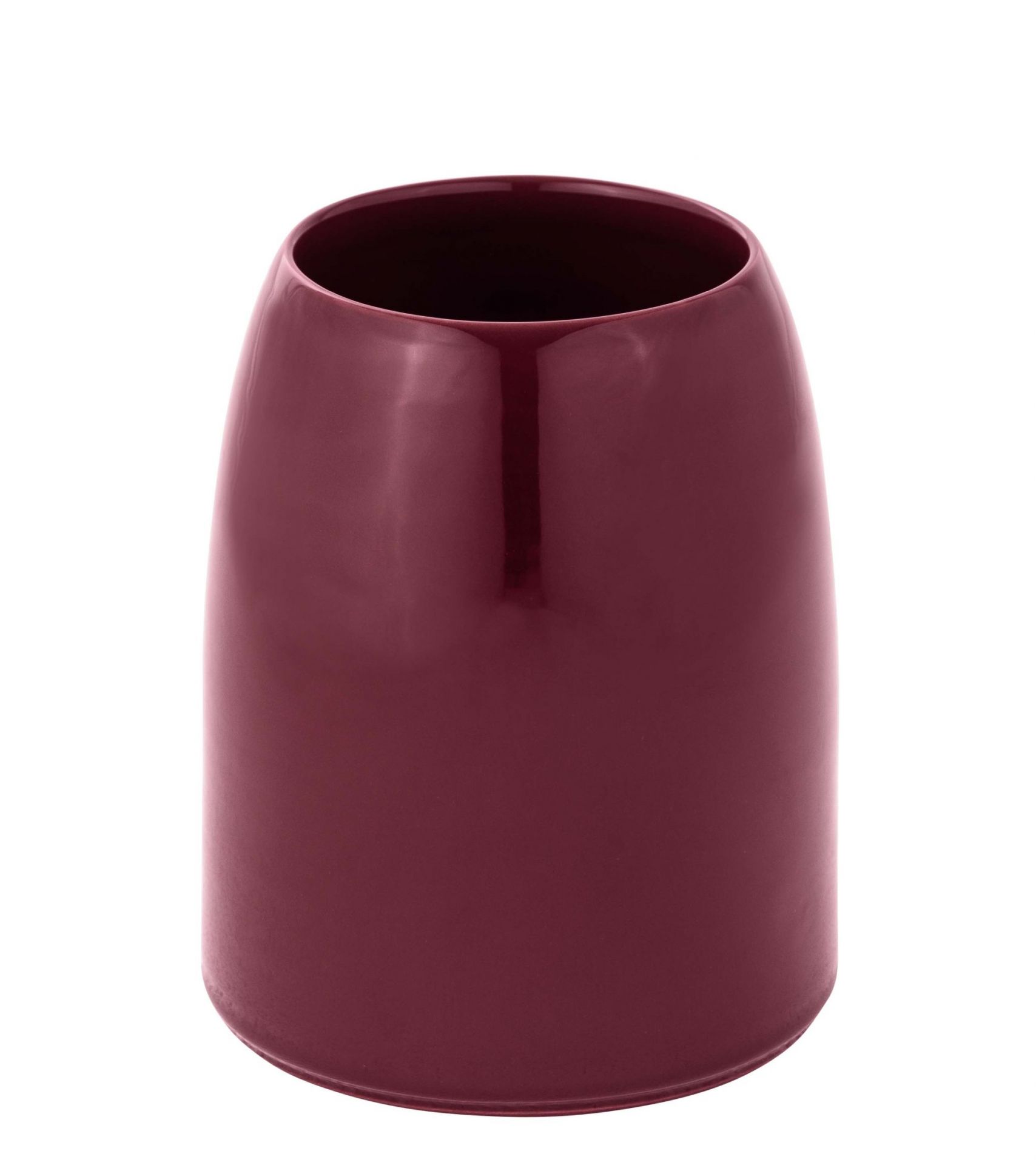 Weinrote Carla Vase von Schönbuch, moderne Deko-Vase für Blumen und Wohnaccessoires.