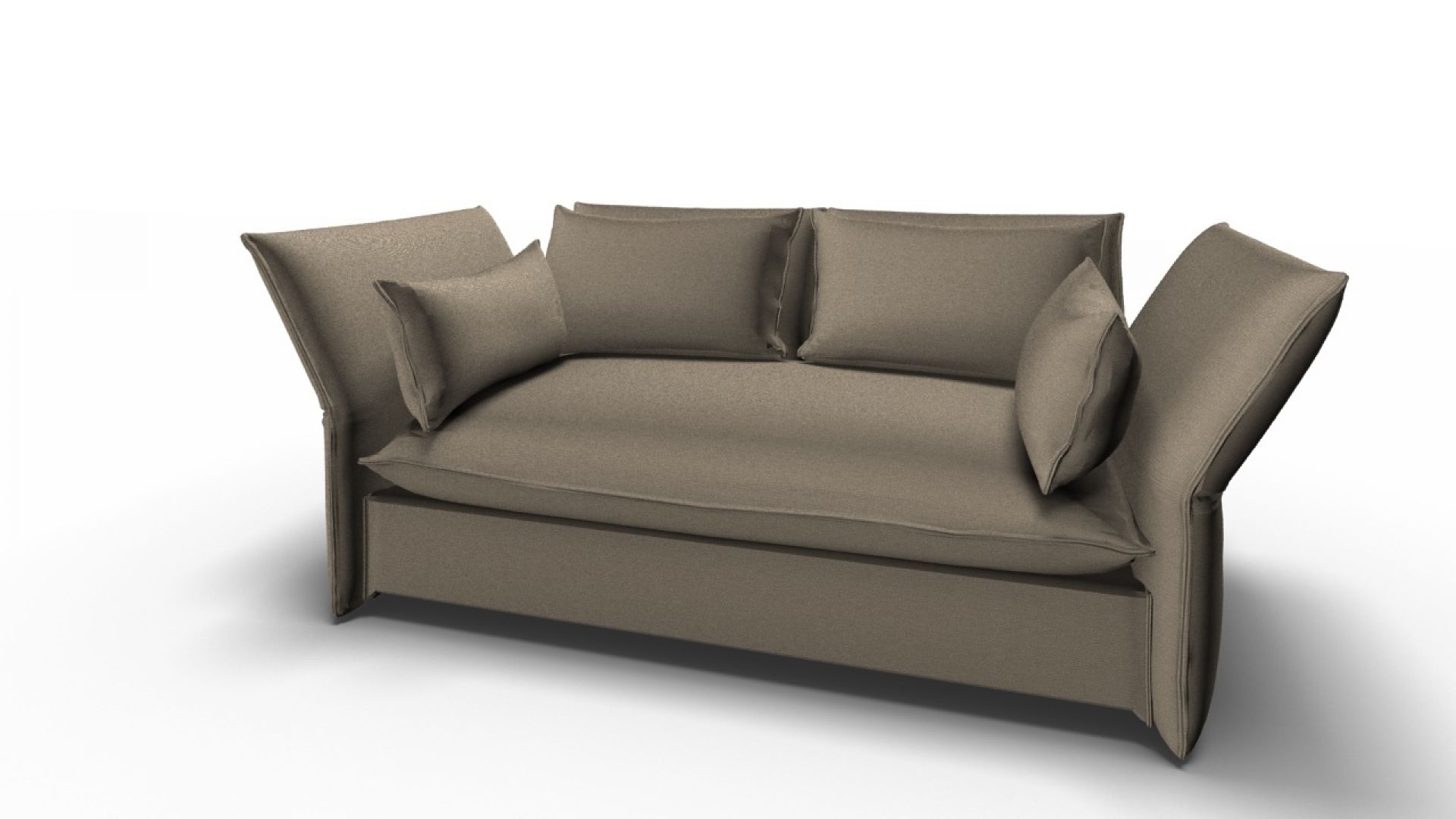 Mariposa 2-Sitzer Sofa Teakbraun Vitra