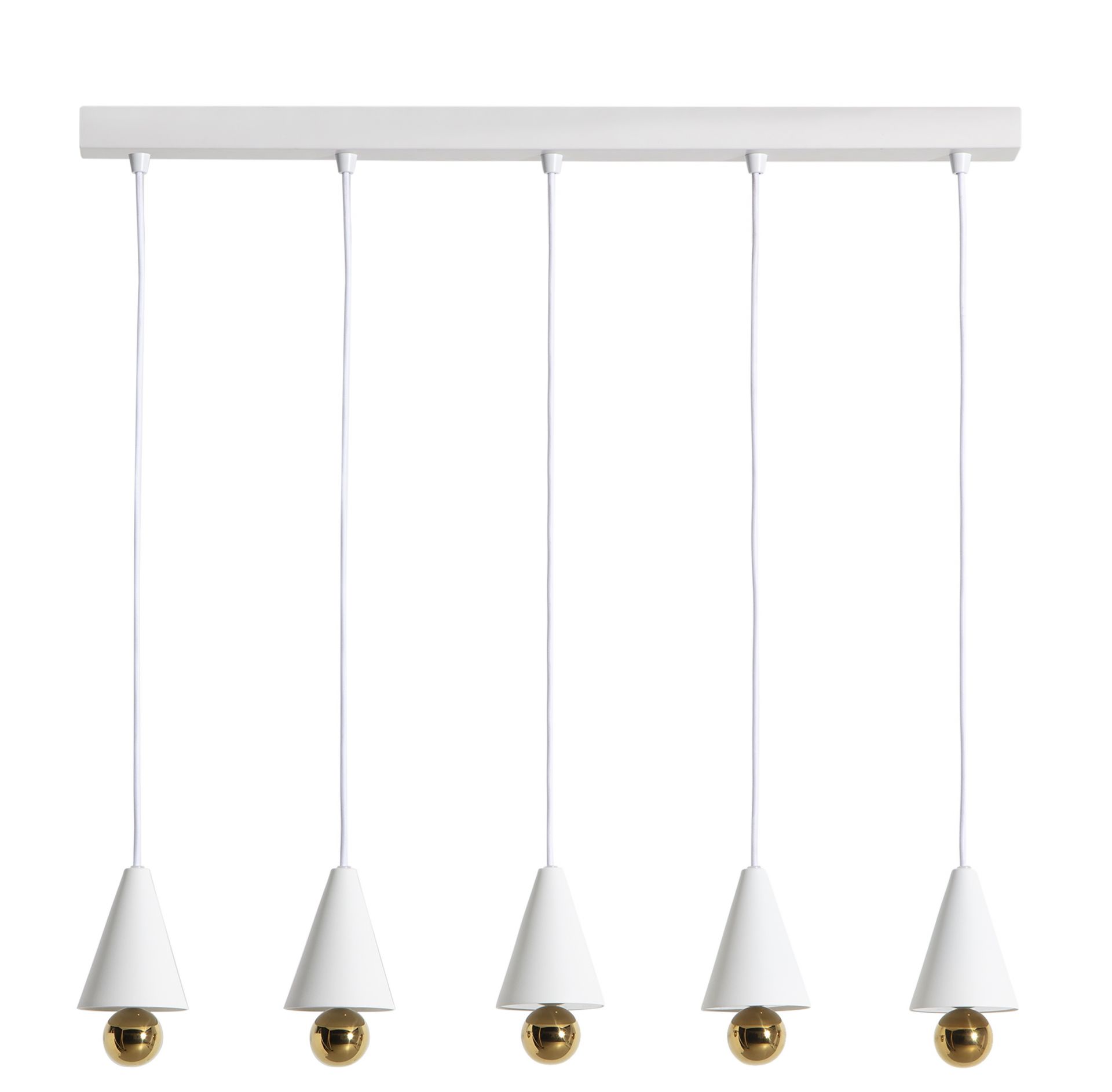 Cherry Pendant light Pendelleuchte 5-er Set Linear Petite Friture Weiß